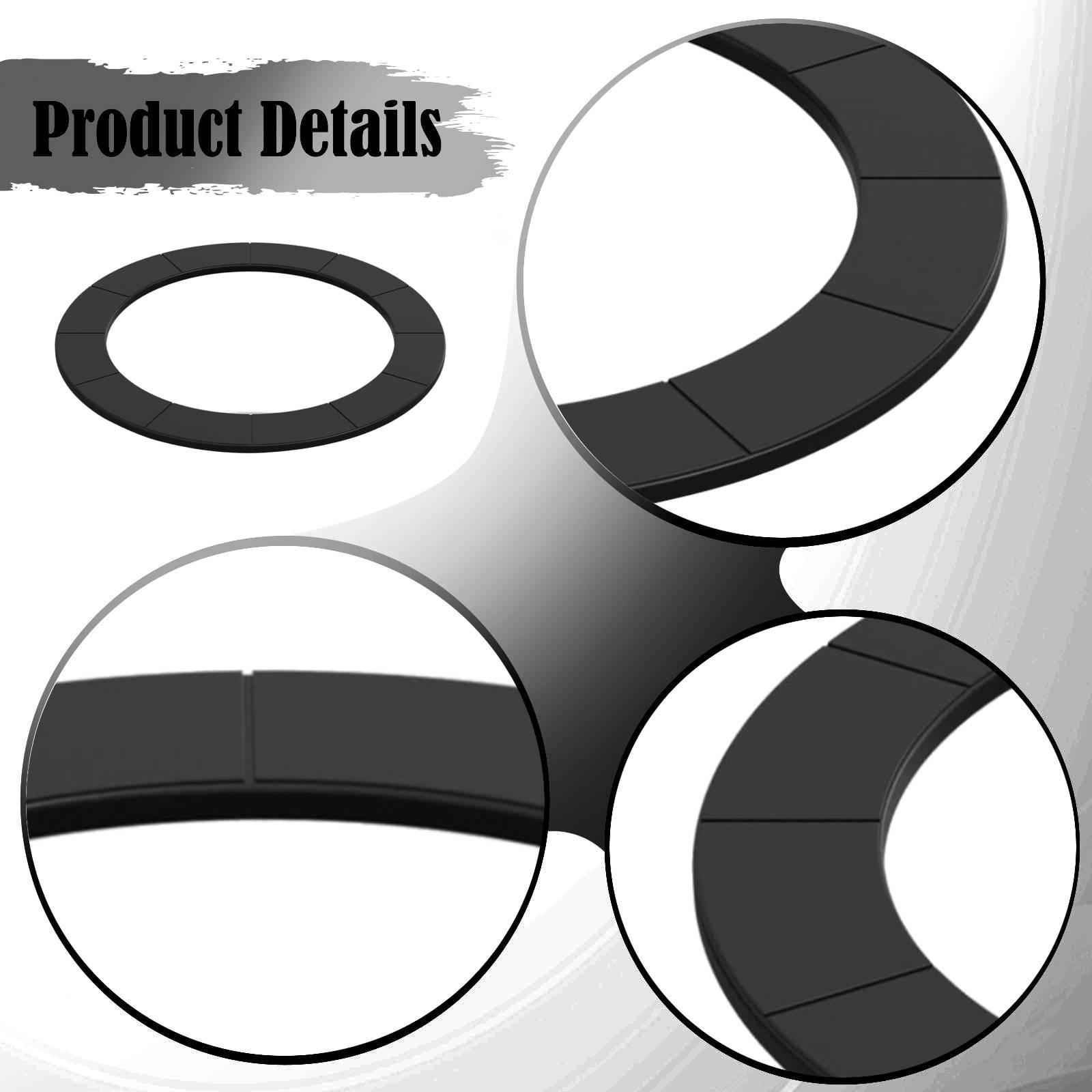 harayaa Trampoline Spring Cover Replacement Safety Pad Thick Foam Edge Protection (Black, 14 ft) mp6go