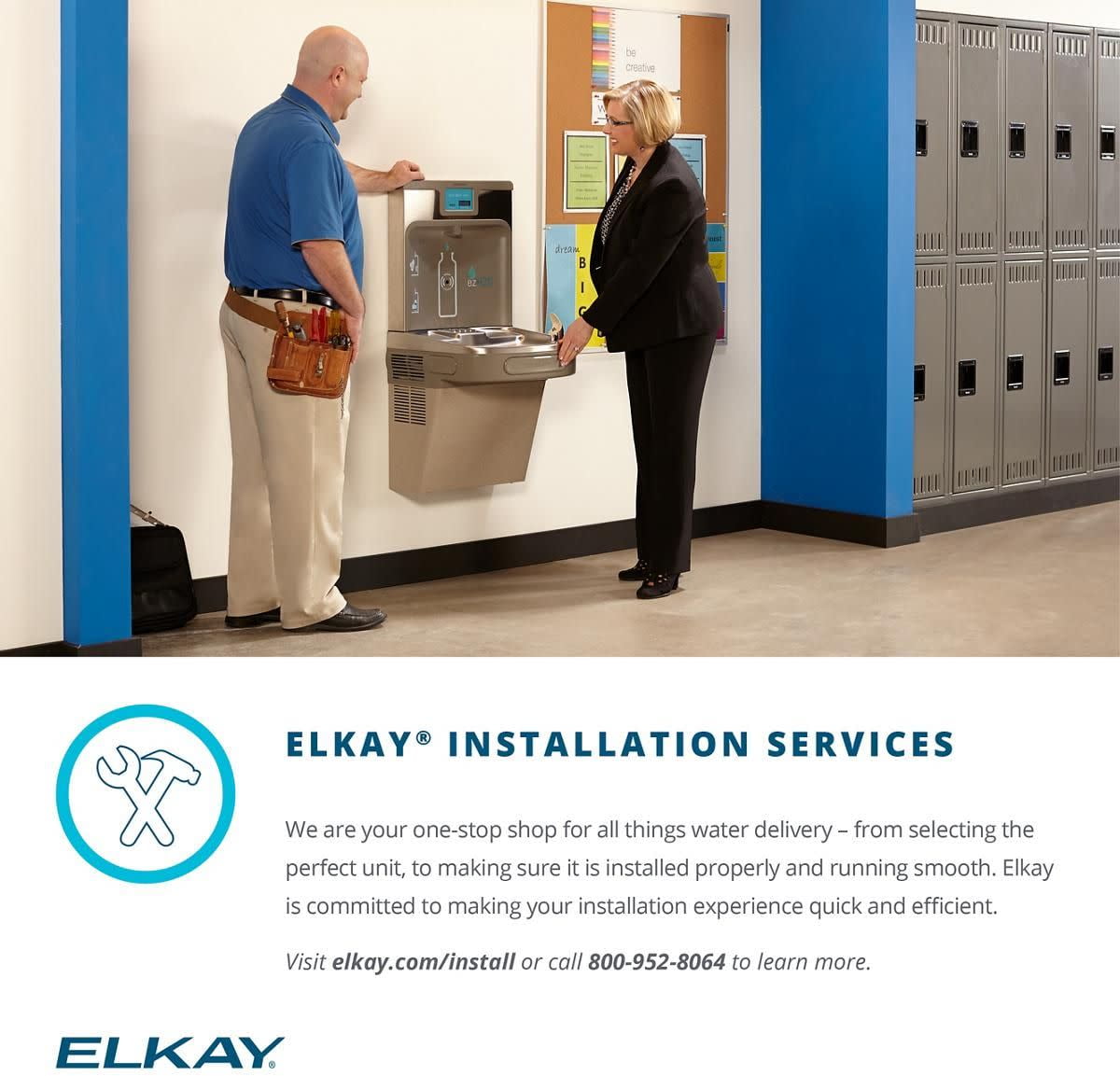 Elkay EZH2O Drinking Fountain and Water Station with ADA Cooler (Stainless Steel, 1.5 GPM) dajof