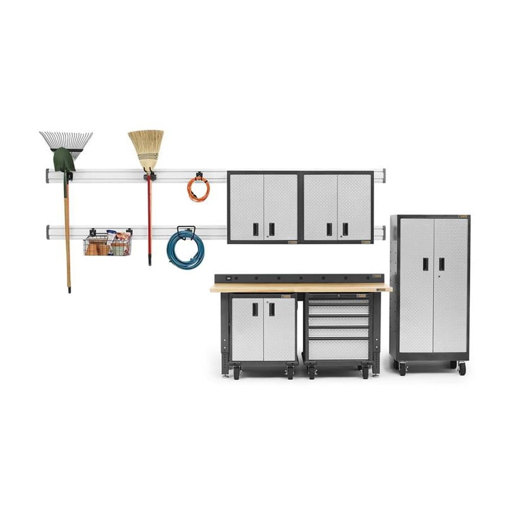 Gladiator GearTrack Wall Storage Channels (Grey, 48 in) kq4ly