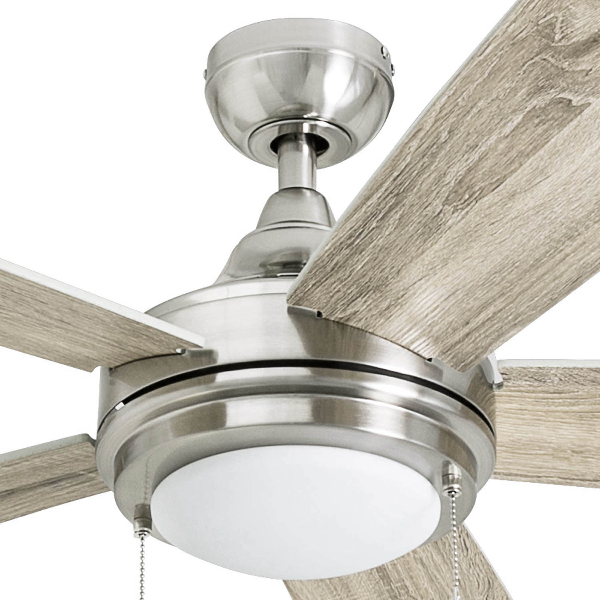 Honeywell Ventnor 52-in Modern LED Ceiling Fan with Integrated Light (Brushed Nickel, 52-in) ji6ap