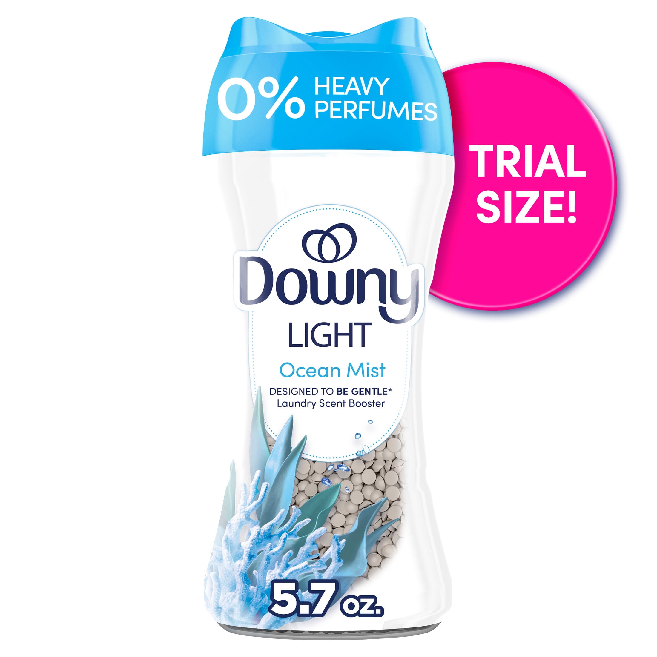 Downy Light In-Wash Scent Booster Beads, Ocean Mist, Long-Lasting Freshness (5.7 oz) 8fue2