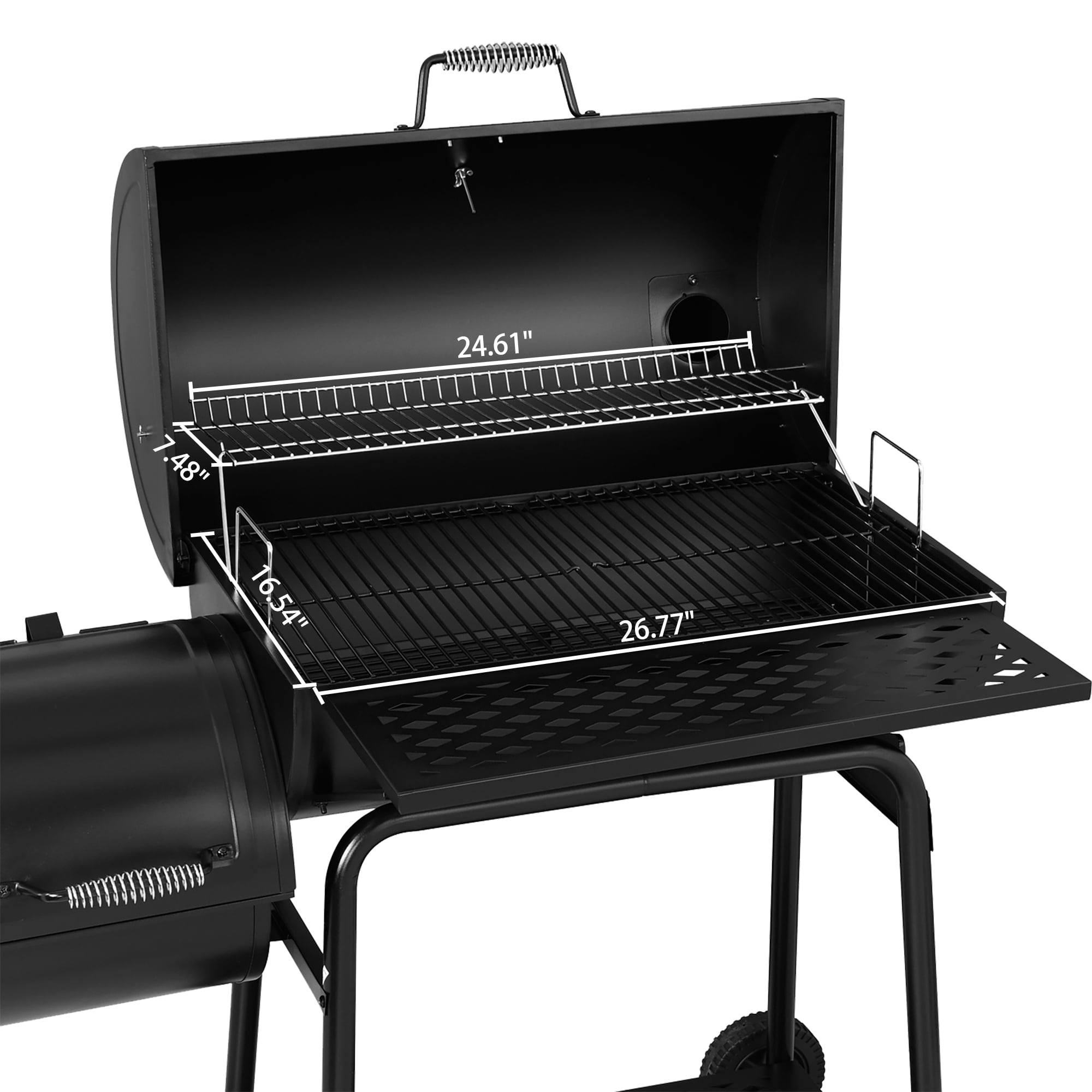 Royal Gourmet CC1830FC Charcoal Grill with Offset Smoker and Cover (Black, 855 sq in) sgff9