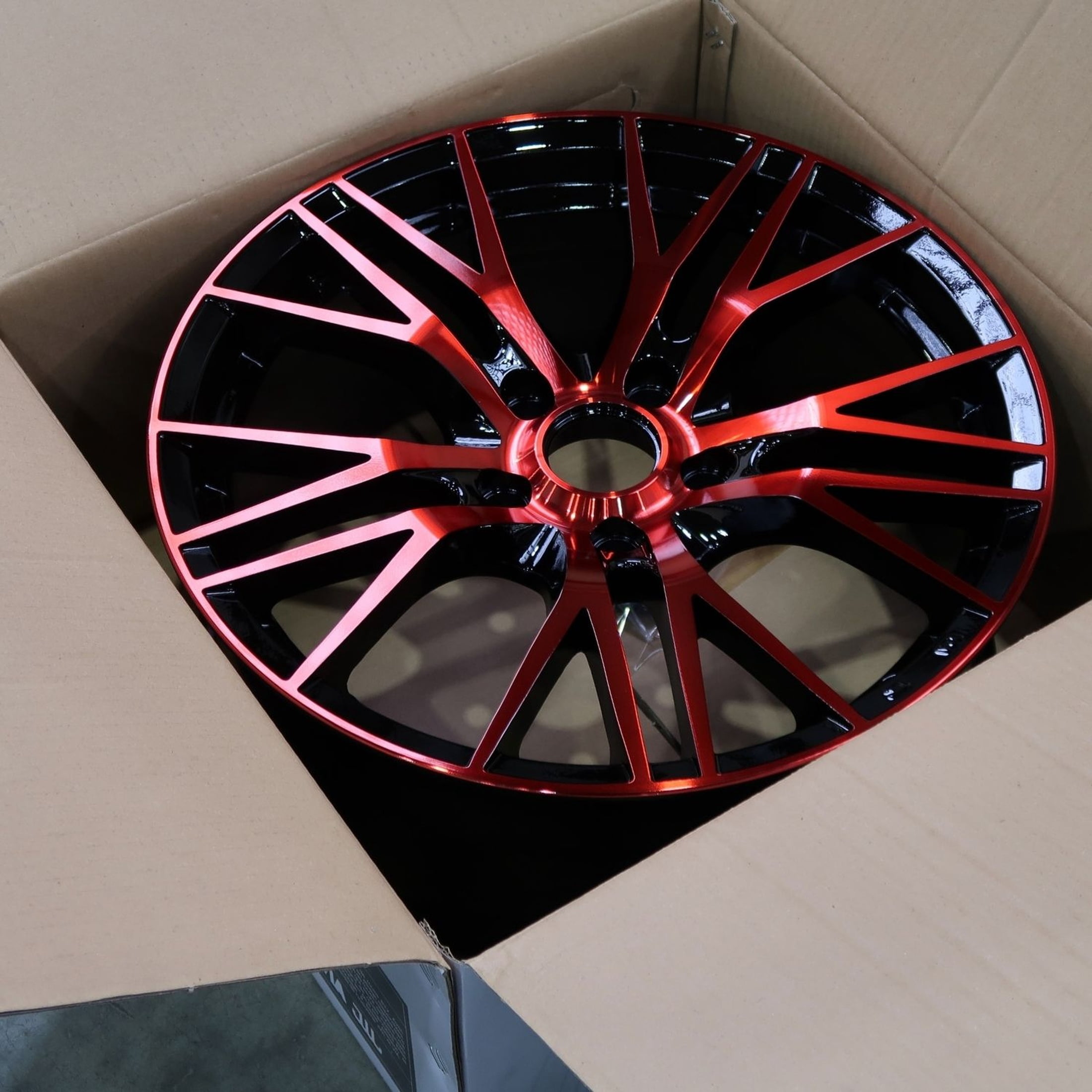 NextSet Wheels Alloy Wheel Rim (Black Machined Red, 18 in) t5f1l