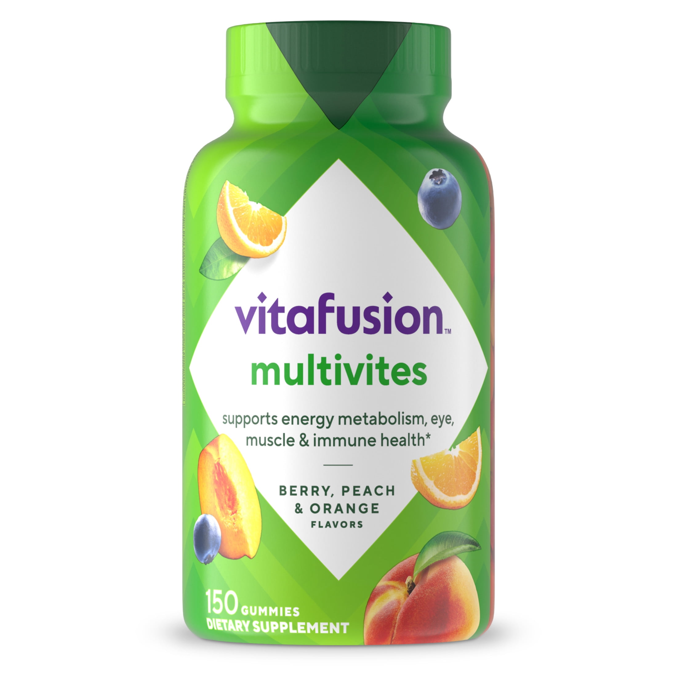 vitafusion MultiVites Gummy Multivitamins for Adults, Daily Nutritional Support (Assorted Fruit, 150 Count) jelqy