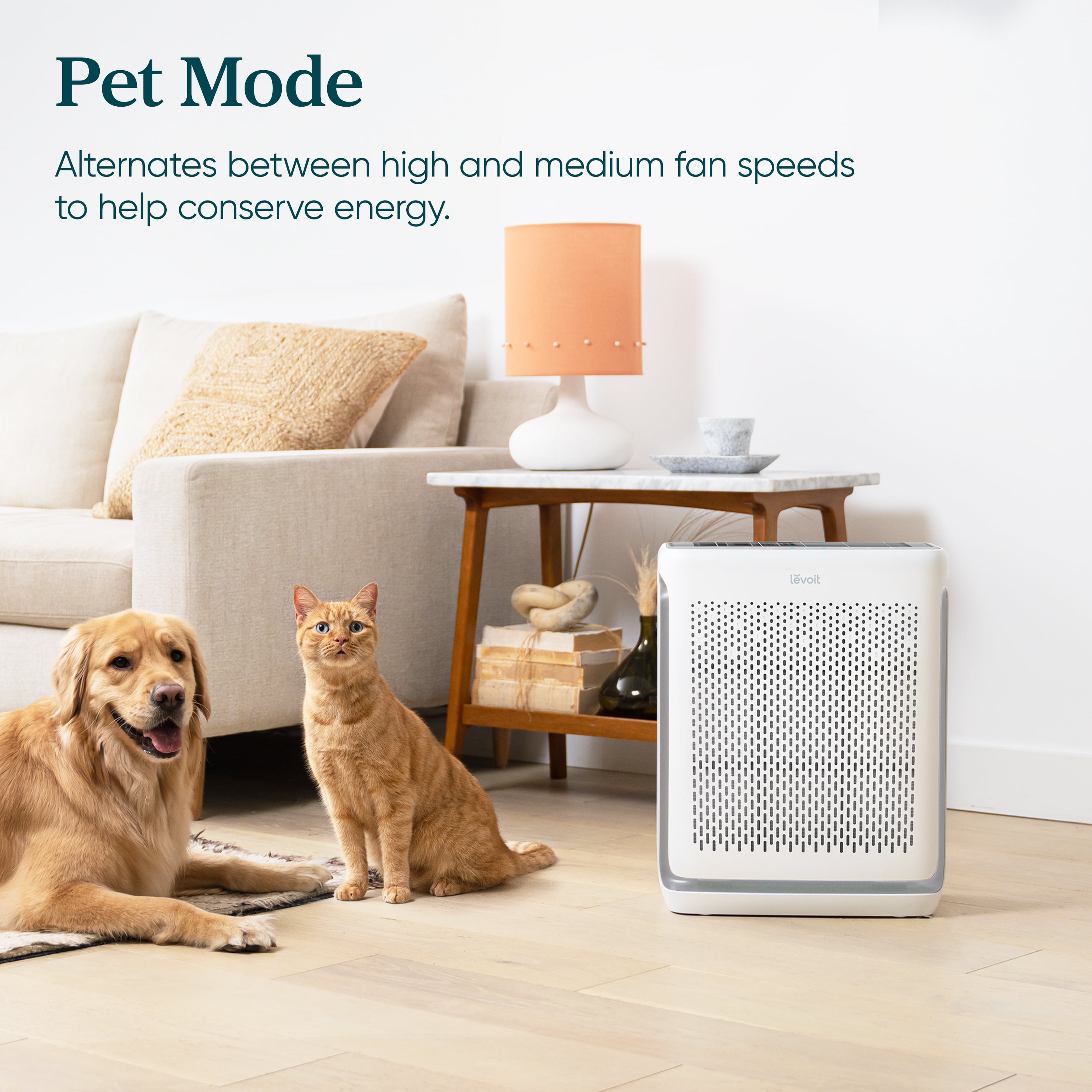 Levoit Vital 200S-P Smart Air Purifier with 3-Stage HEPA Filtration for Pet Hair and Dander Control (White, 1876 sq ft) vp620