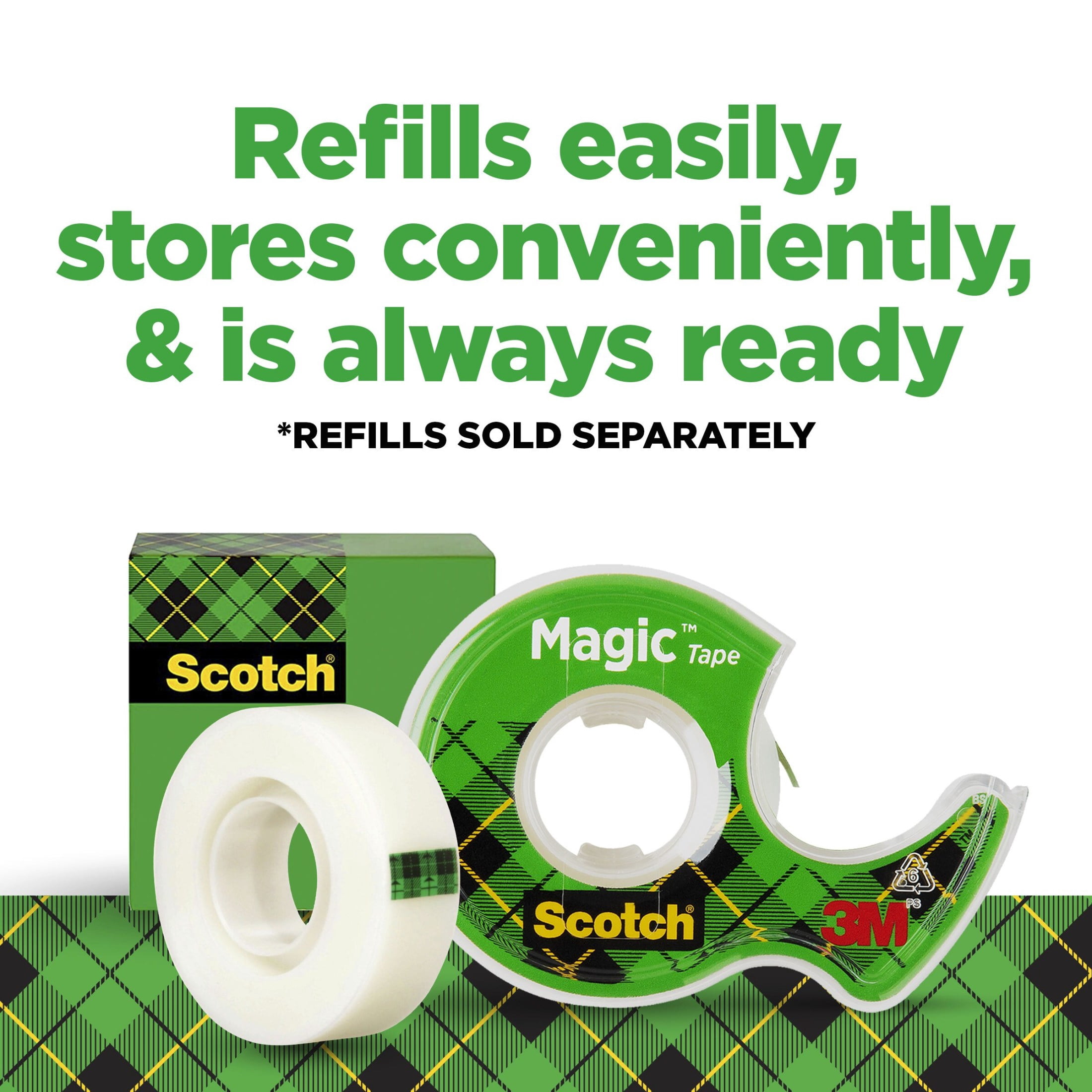 Scotch Magic Invisible Tape with Dispensers (Blue, 0.75 in. x 600 in., 2 Pack) kuj8v
