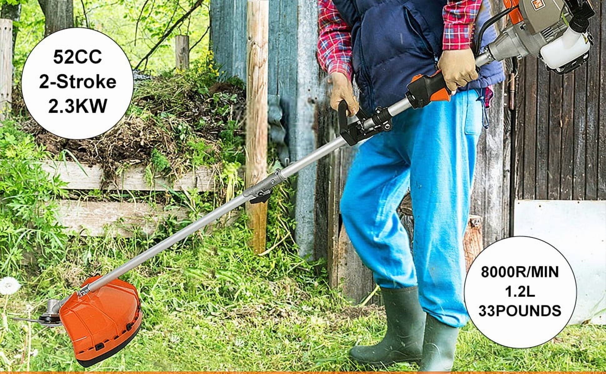 WETS 52cc 2-Stroke Gas Powered Multi-Functional 5-in-1 Garden Tool Set (Orange, 1 Set) 4ncvt