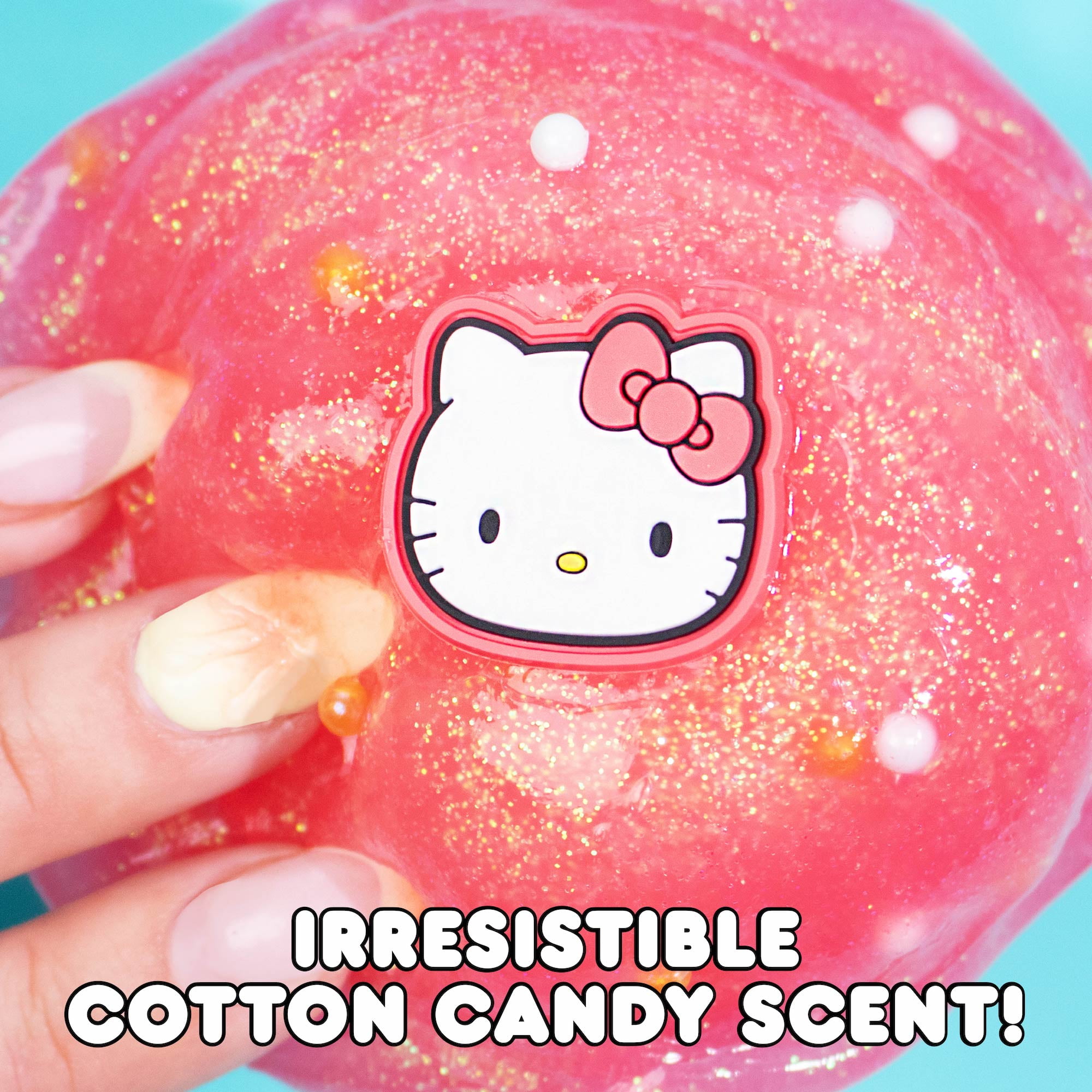 Hello Kitty SLIMYGLOOP Sensory Slime Set with Charm and Beads (Red and White, 8 oz) 4ikv3