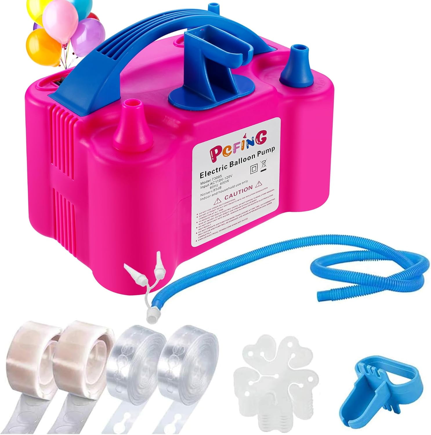 Generic Electric Balloon Pump Dual Nozzle Inflator with Tie Tool and Arch Kit (1 Unit) 2zjw1