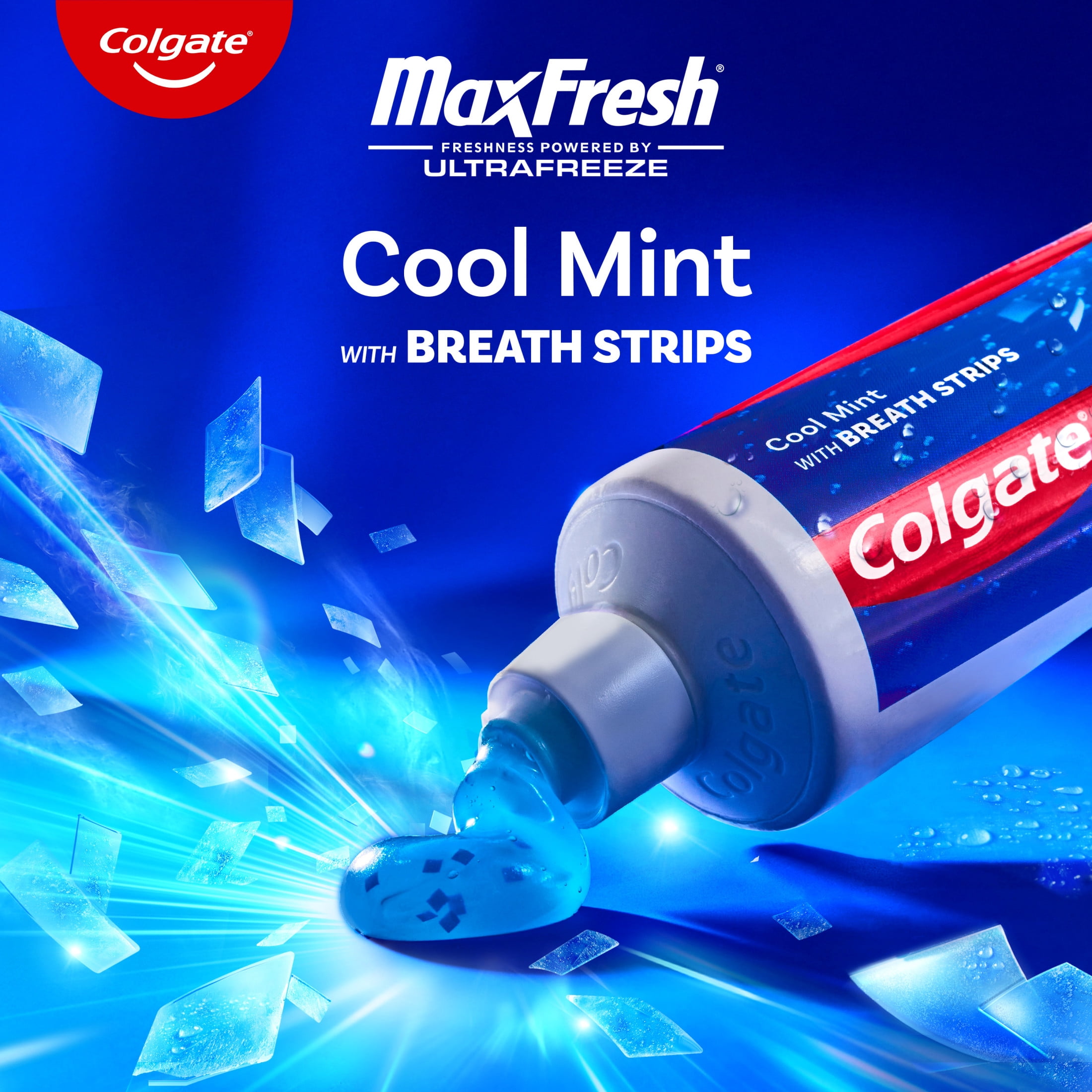 Colgate Max Fresh Whitening Toothpaste with Mini Breath Strips, Cool Mint (6.3 oz) hy70f