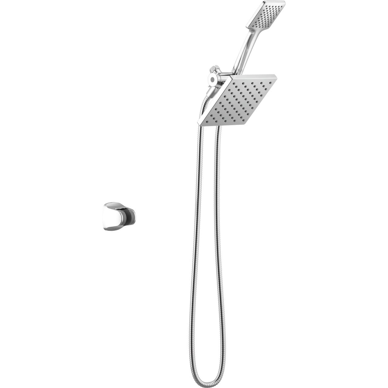 Delta Faucet 75754 Two-in-One Combination Shower Head and Hand Shower (Chrome, 60 in Hose) yt9qg