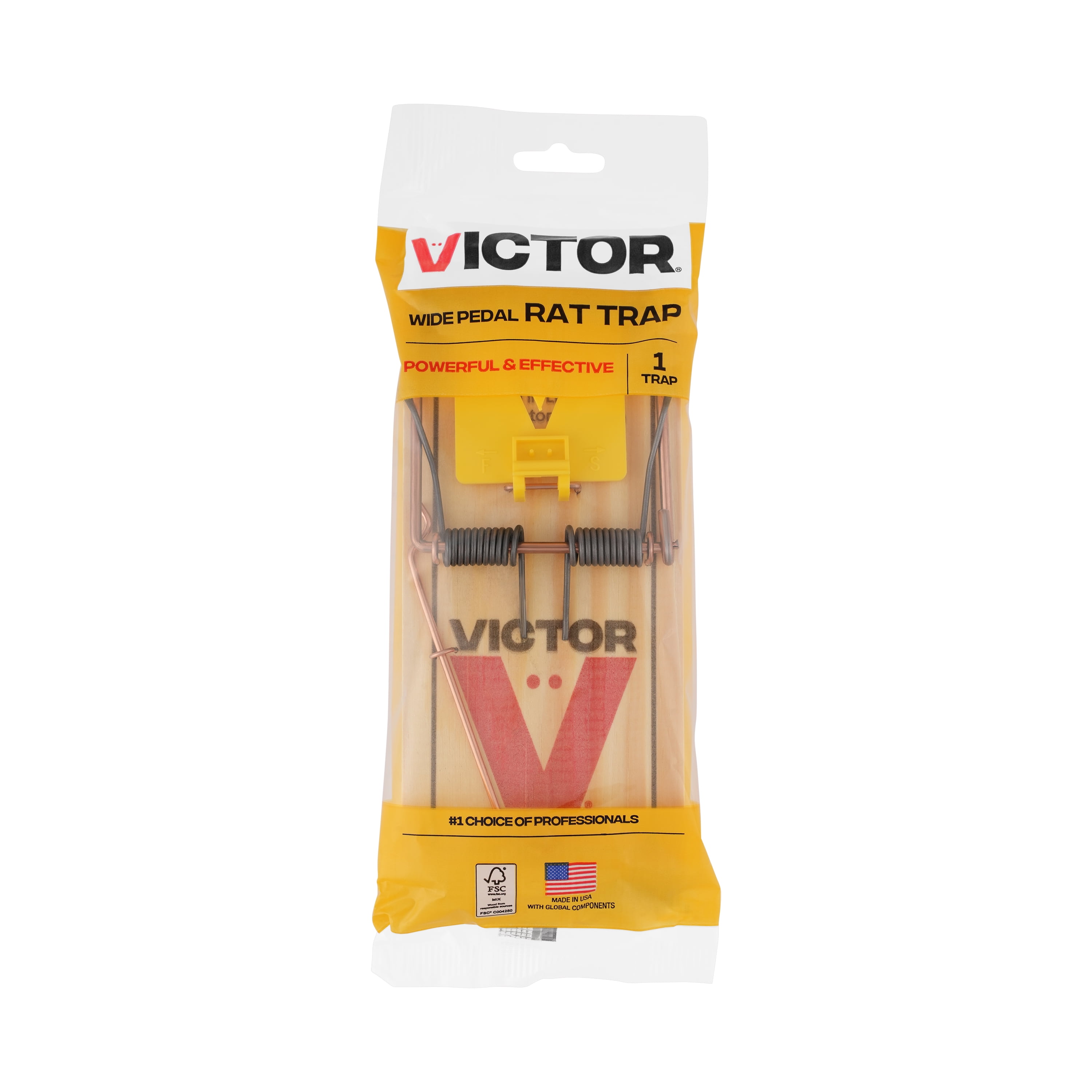 Victor Easy Set Extended Trigger Rat Trap (Wooden, 1 Pack) 8j7rz