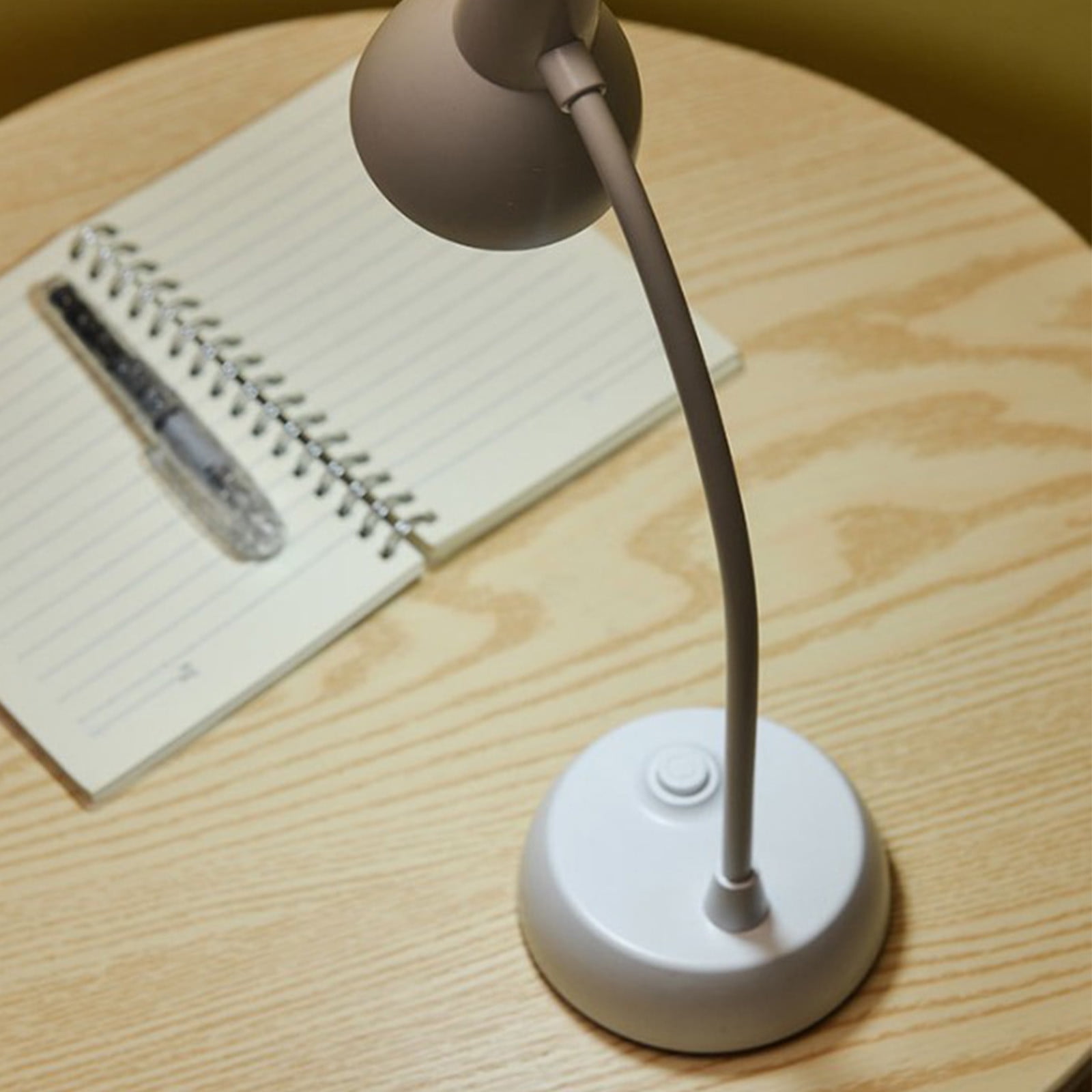 DXSSXC LED Eye Protection Table Lamp, Adjustable Gooseneck Reading Light for Study and Dorm (White, 12.4 in) 9op5c