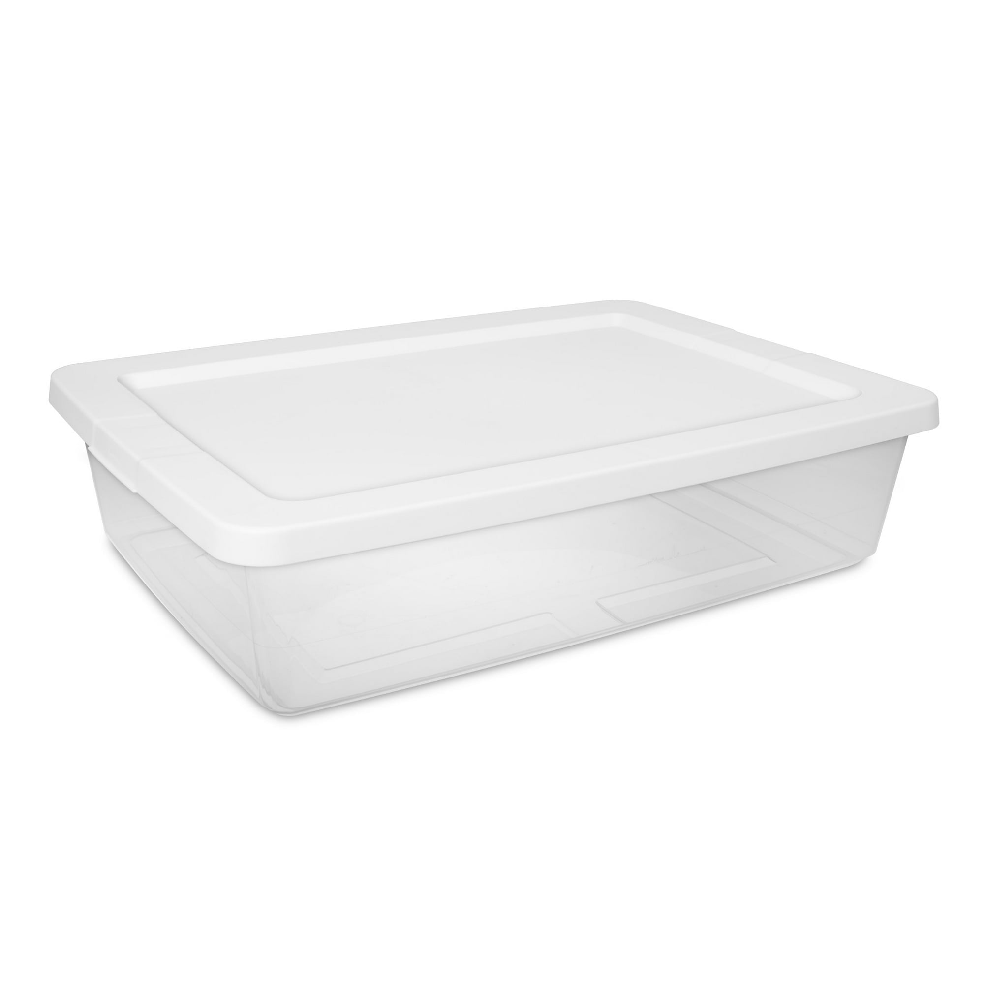 Sterilite 28 Quart Storage Bin, Clear Plastic Container with Snap-On Lid (Clear, 28 Quart) mx78p