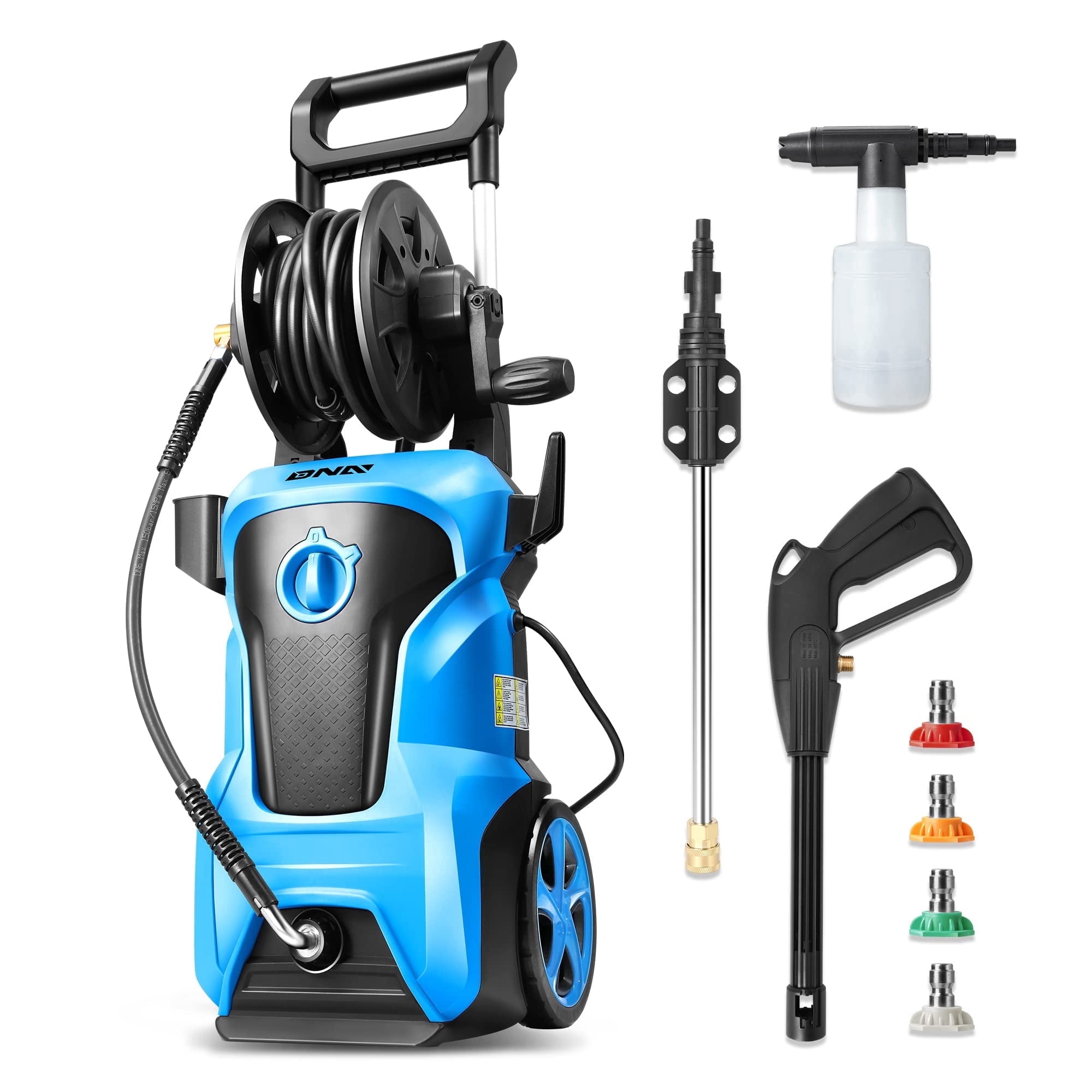 DNA Motoring Electric High-Pressure Power Washer Cleaner (Blue, 2176 PSI) w7km8