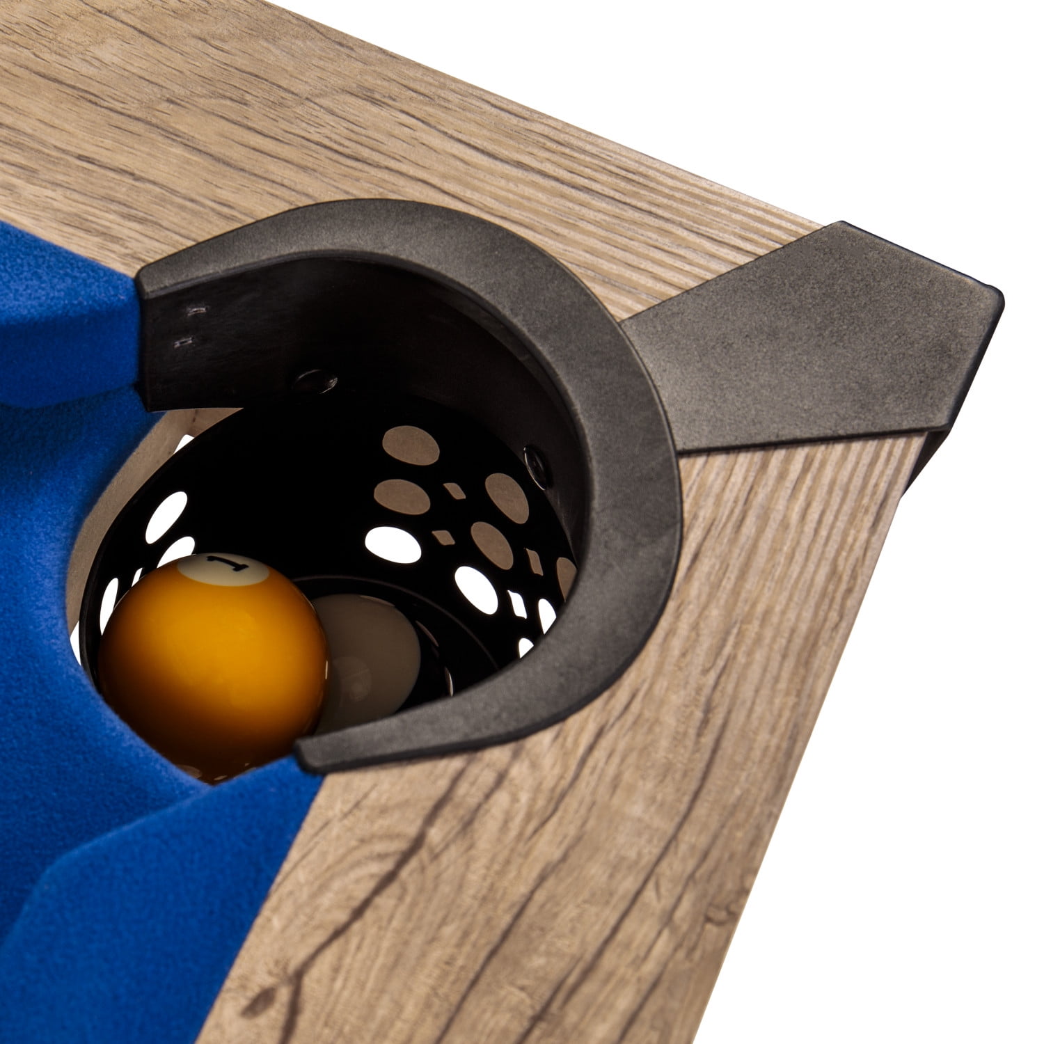 American Legend Kirkwood 84 in Billiard Table with Rustic Blond Finish and Royal Blue Cloth (84 in) kfsxd