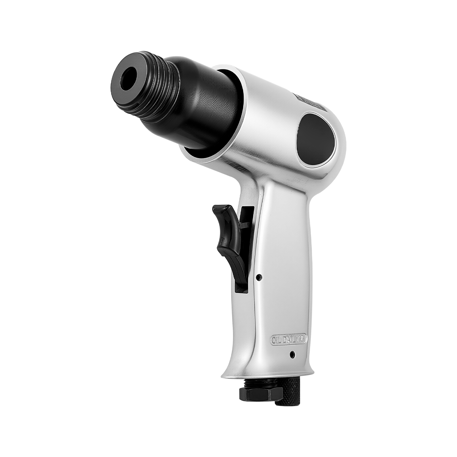KFFKFF Pneumatic Air Hammer, 4500 BPM Heavy-Duty Air Chisel Tool with 1.57-inch Stroke and 4 Chisels (Silver) nzsow