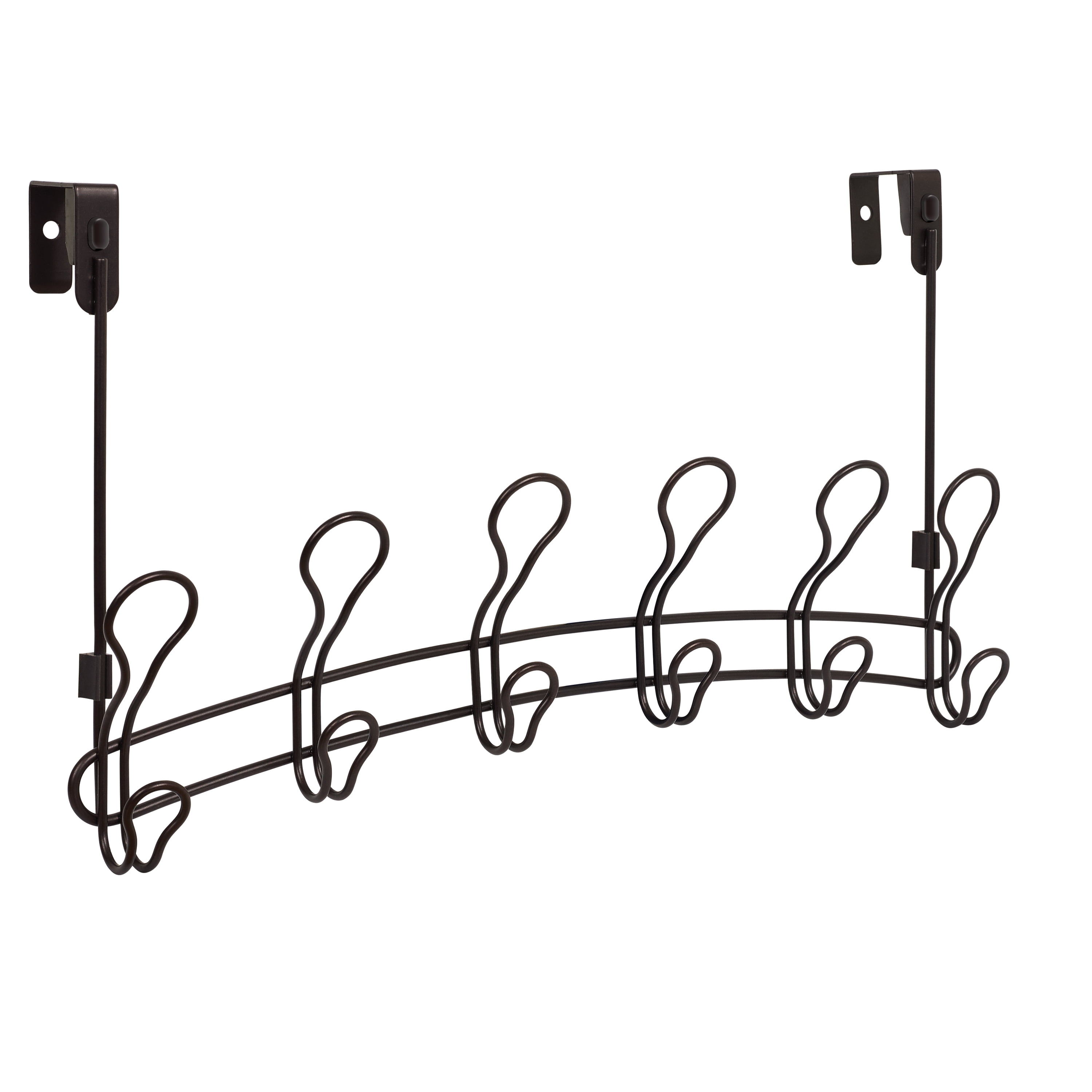 Mainstays SnugFit Over-the-Door Towel and Robe Rack (Oil-Rubbed Bronze, 6-Hook) sa432