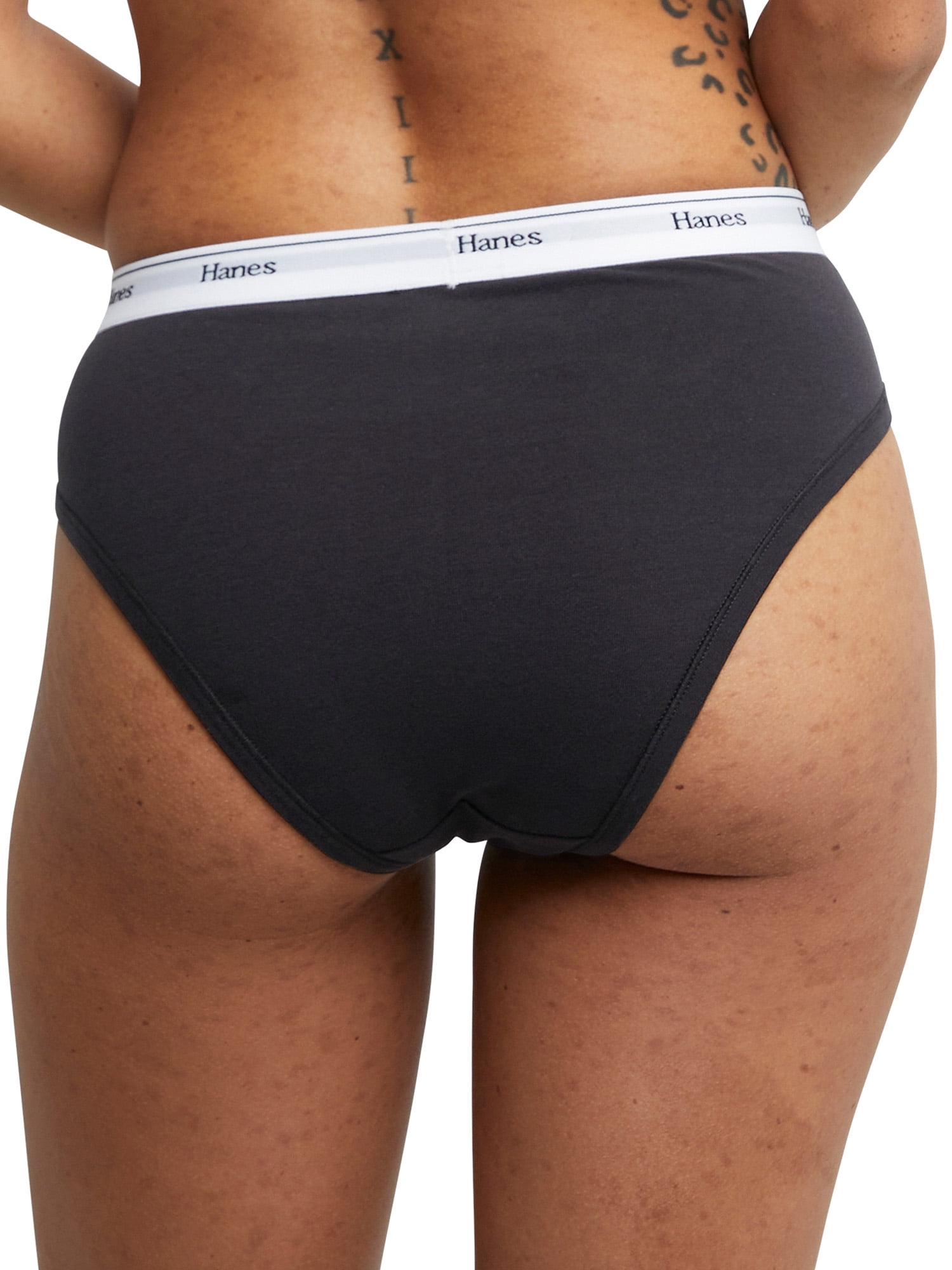 Hanes Womens Originals Hi-Cut Panties Breathable Stretch Cotton Underwear (Assorted, 6-Pack) ld6tw
