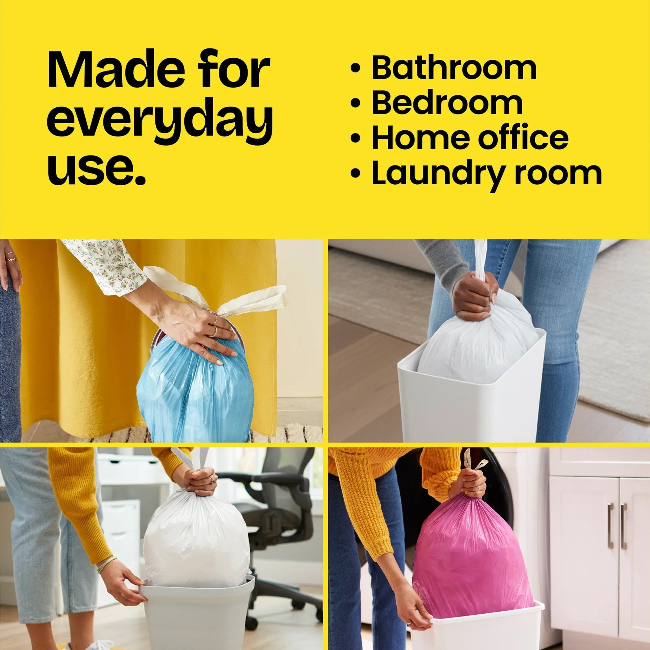 Glad Small Trash Bags with Quick-Tie Flaps, Gain Original Scent with Febreze Freshness (4 Gallon, 40 Count) rweiv