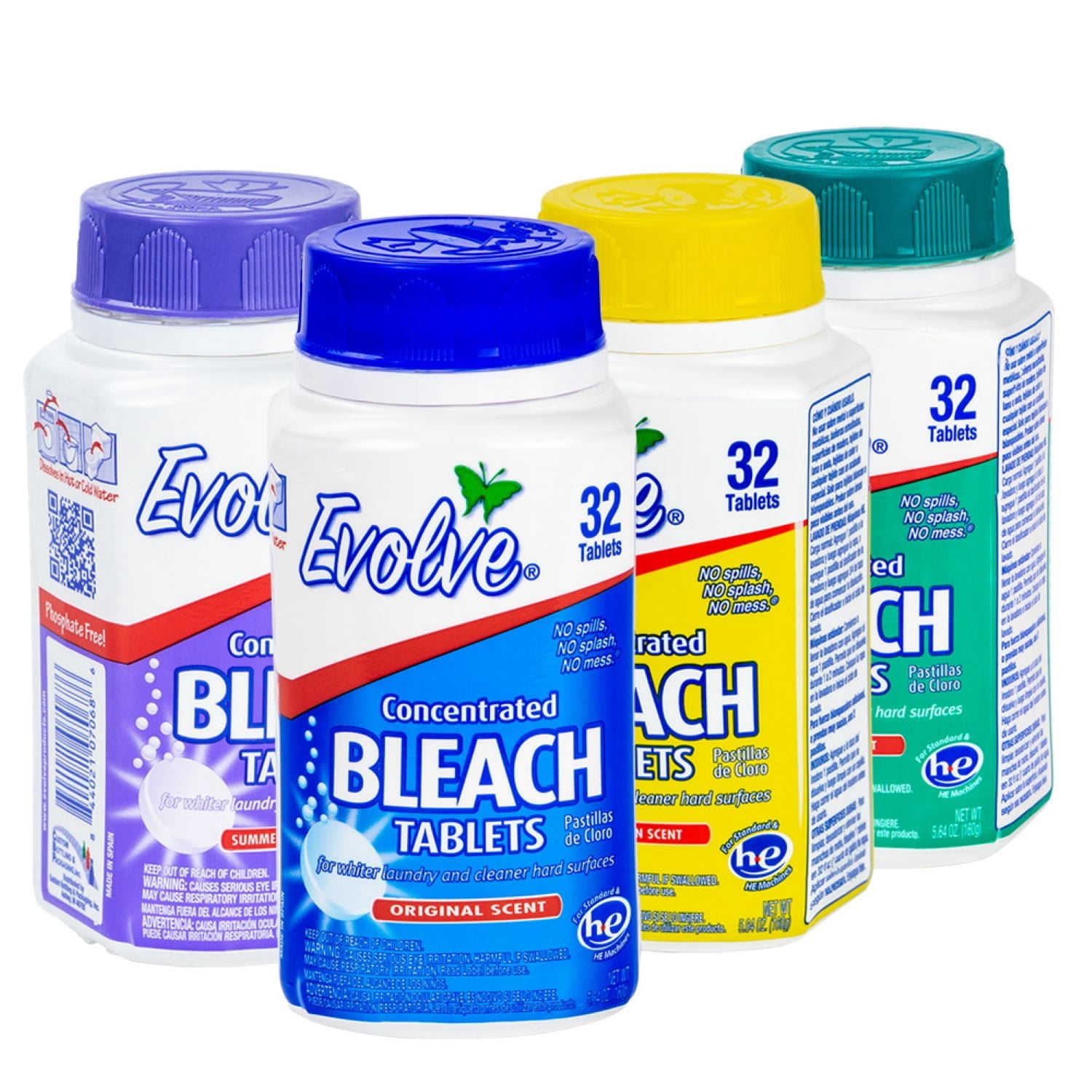 Evolve Concentrated Bleach Tablets, Summer Lavender Scent, Laundry & Surface Cleaner (64 Count) sk1ei