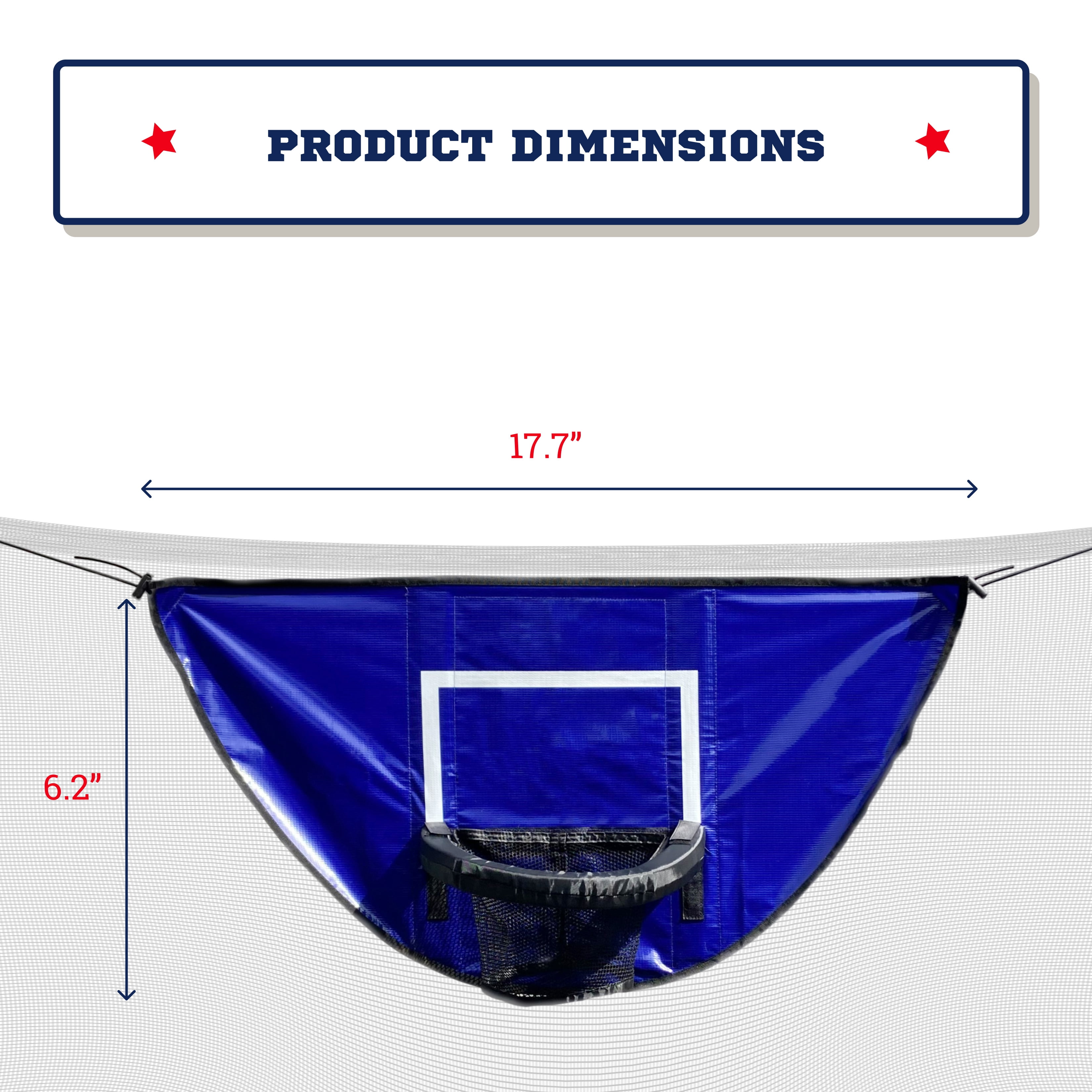 Botabee Trampoline Basketball Hoop Set with Mini Basketballs (Waterproof, Adjustable) vzvmg