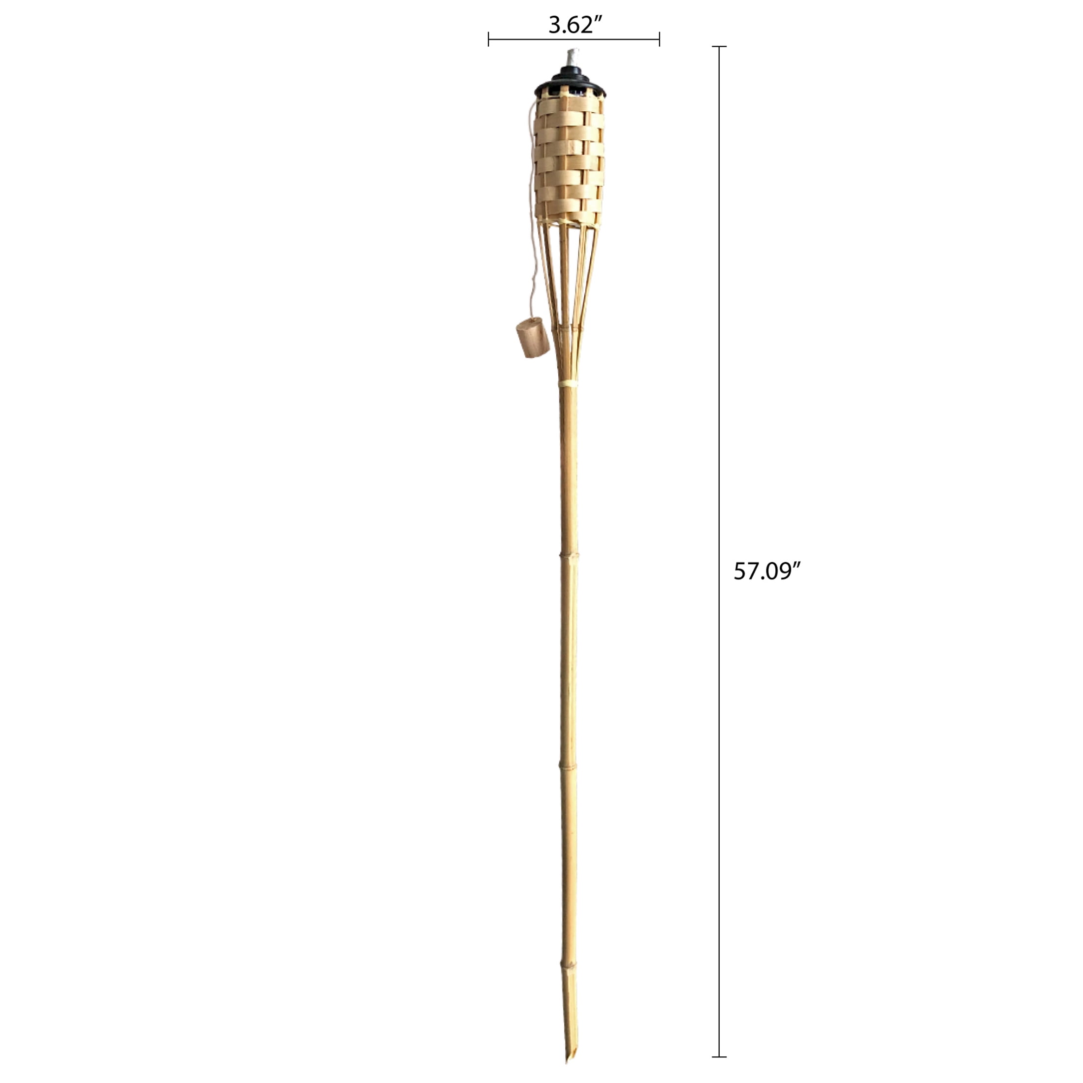 Mainstays Bamboo Outdoor Garden Torch (Natural, 57 in) asgy5
