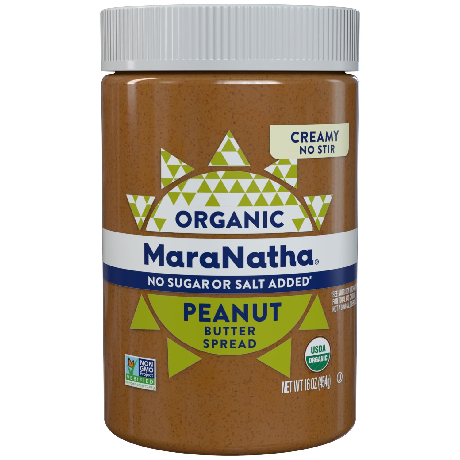 MaraNatha Organic Creamy Peanut Butter Spread, No Sugar No Salt Added (16 oz) c45yz