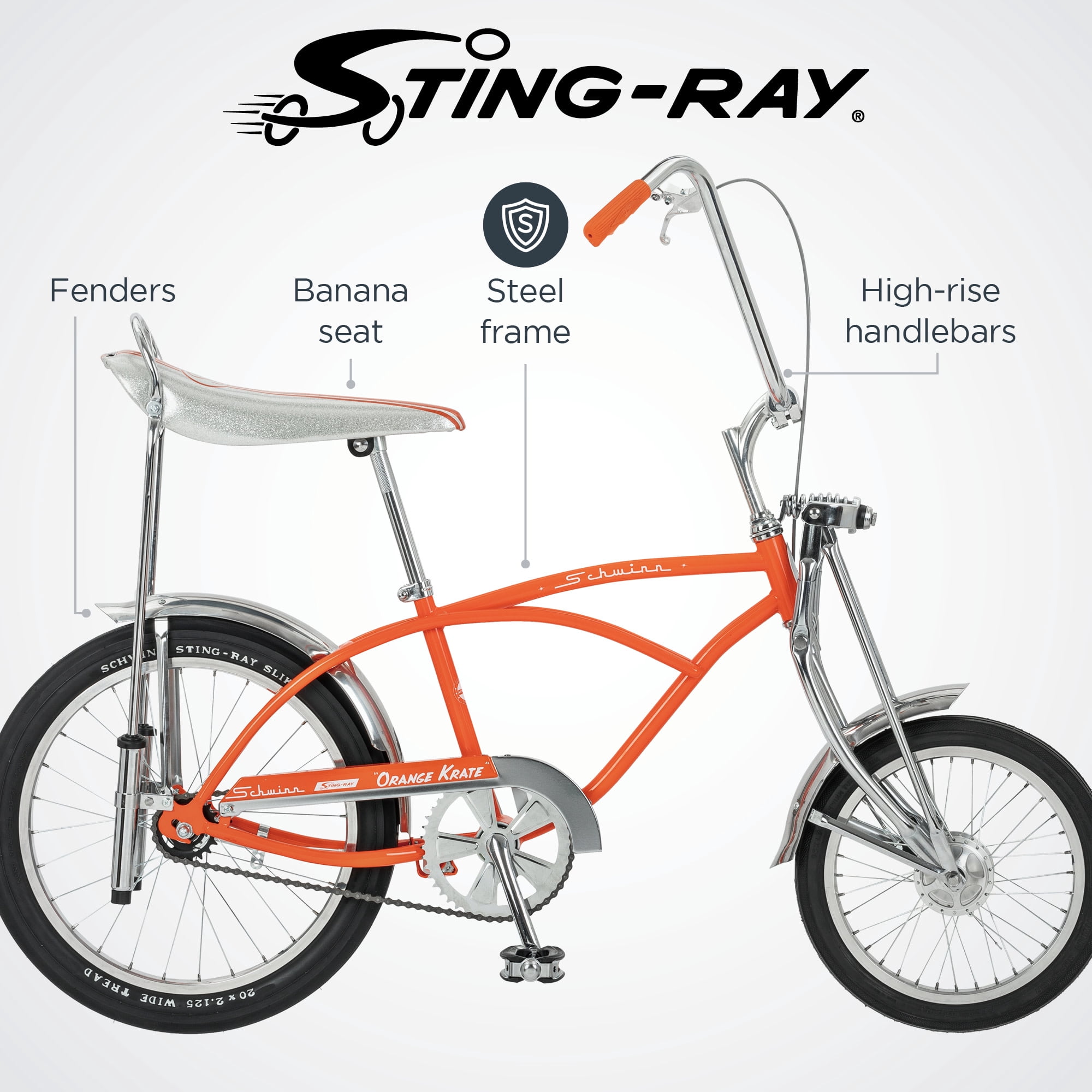 Schwinn Classic Orange Krate Sting-Ray Bicycle (Orange, 20 in) wbl73