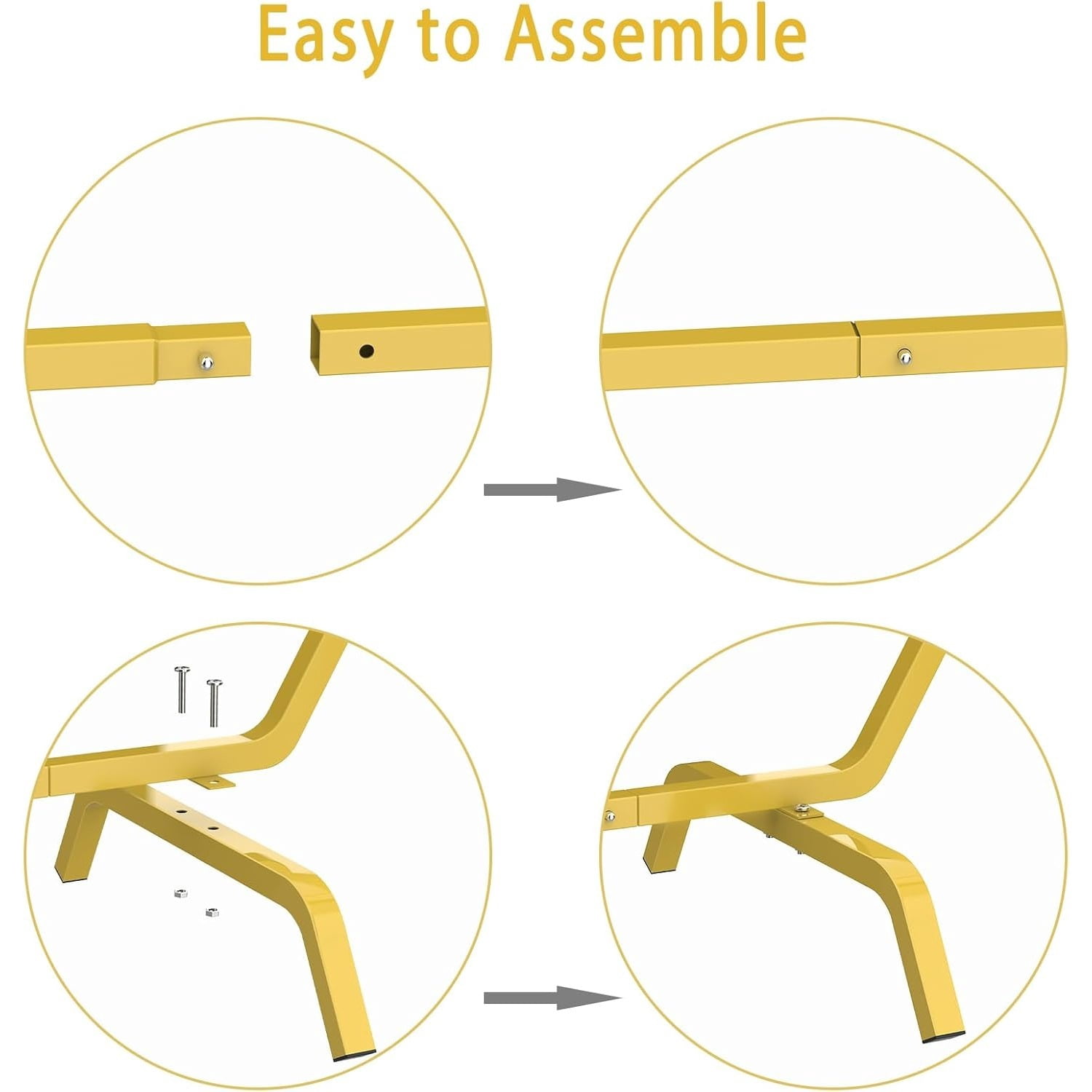 BTY KA Hexagon Wedding Arch Stand, Metal Balloon Arch Frame for Party Decorations (Gold, 7.2 x 6.2 ft) dshgt