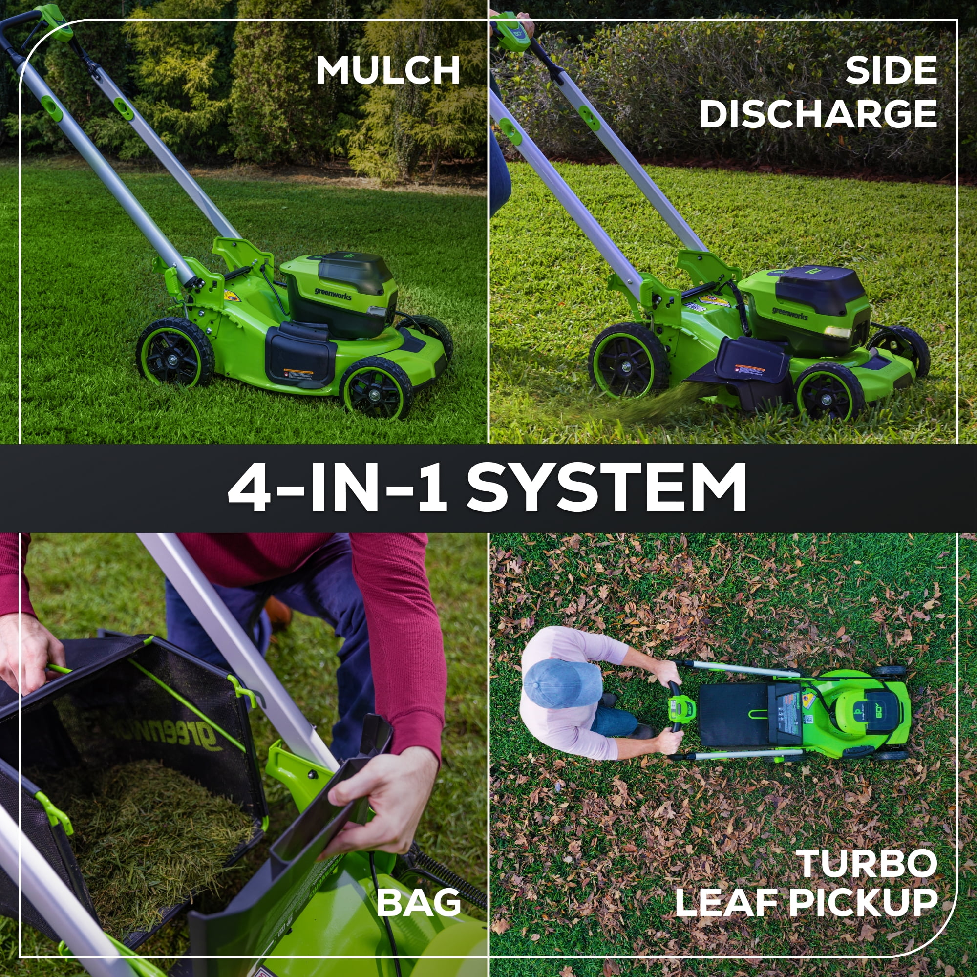 Greenworks 60V 21 in Self-Propelled Lawn Mower with 8.0 Ah Battery and Rapid Charger (Green, 21 in) ijbnt