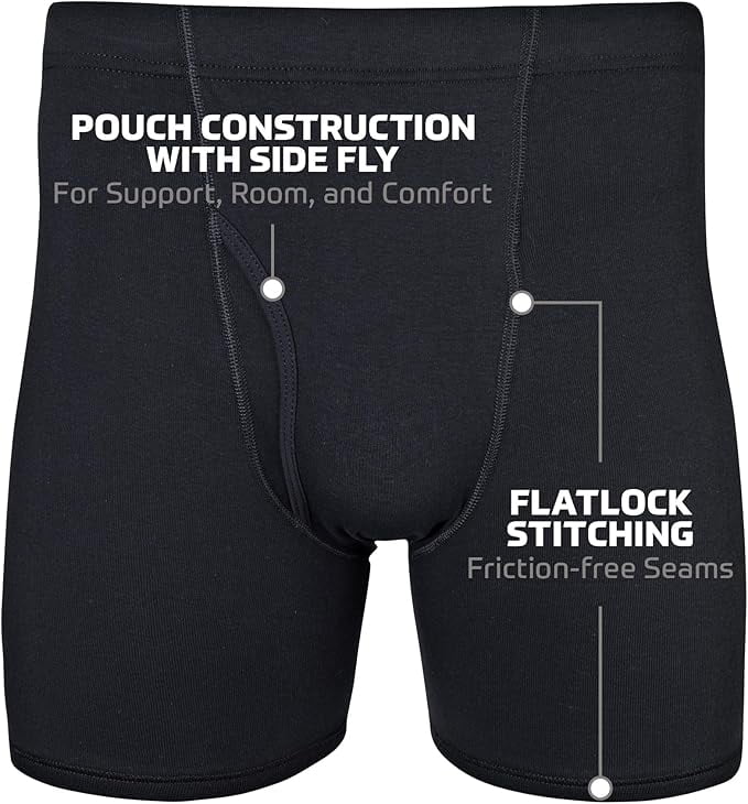 Gildan Men's Boxer Briefs Moisture Wicking Underwear (Assorted, 5-Pack) v7o4l