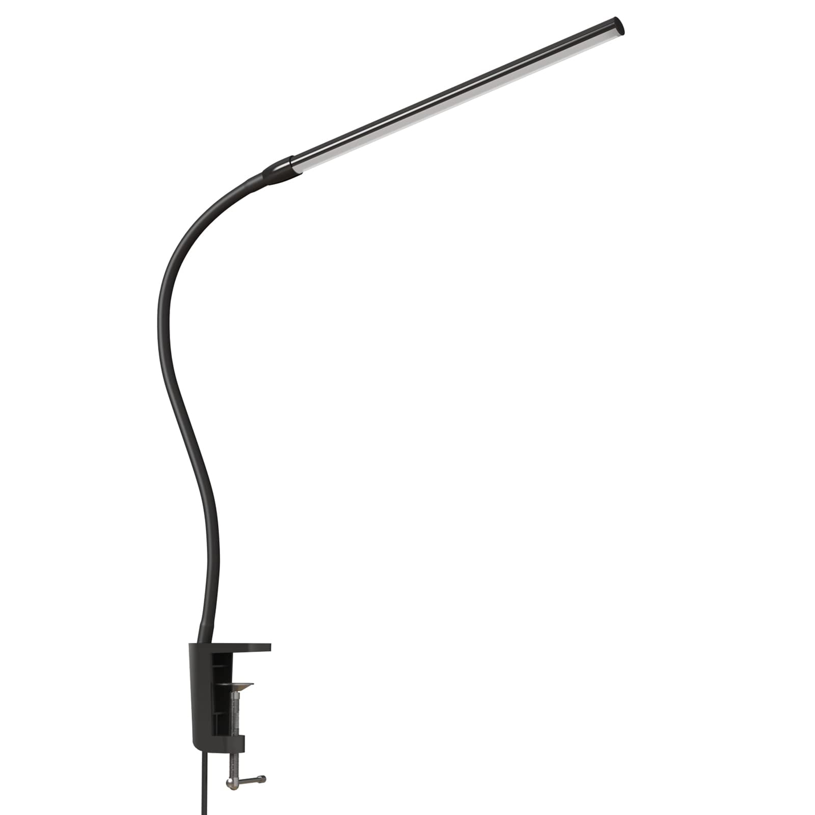 Lepro LED Clip-on Desk Lamp Dimmable USB Reading Light with Flexible Gooseneck (Black, 1 Pack) guusa