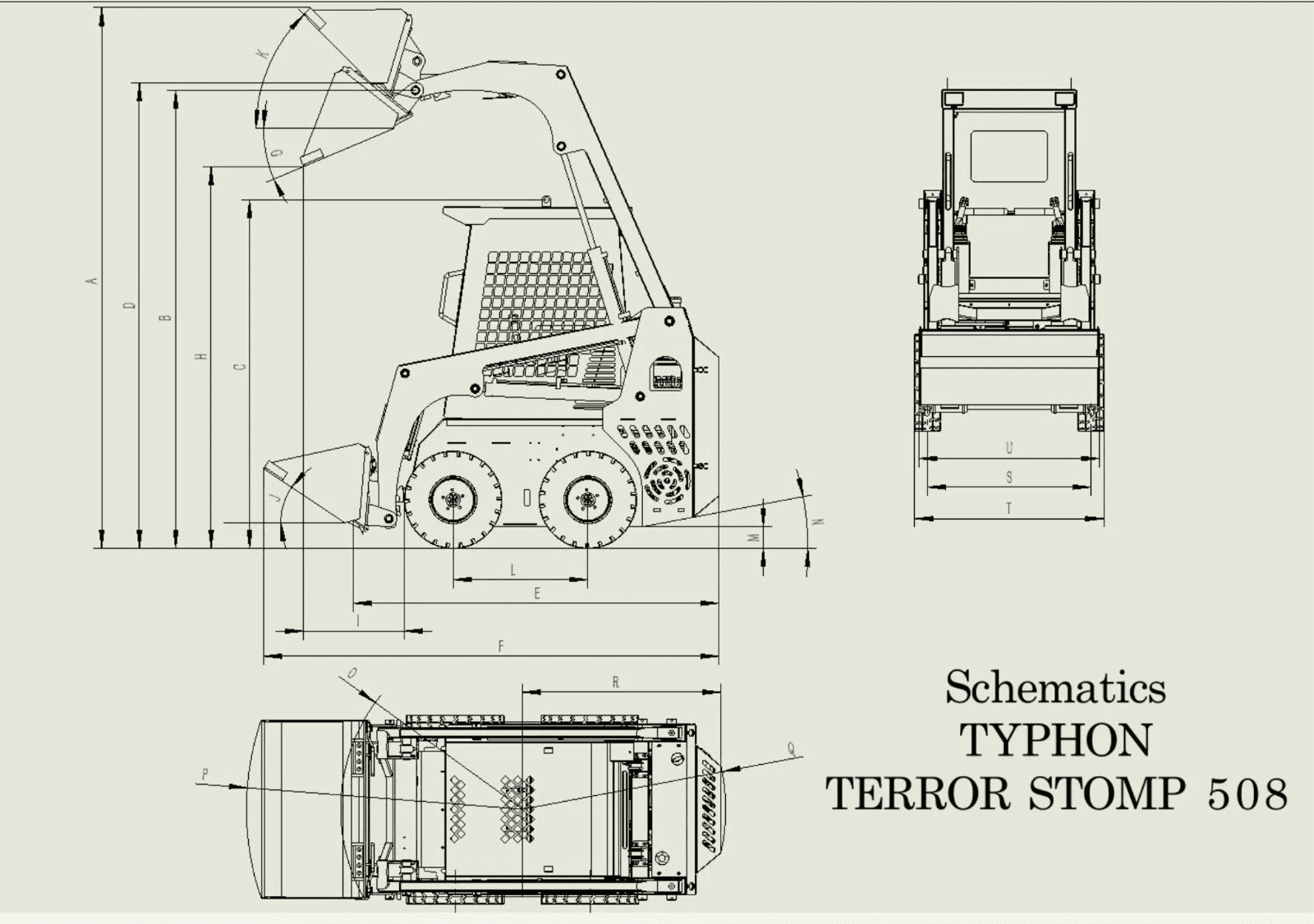 TYPHON Mini Skid Steer Loader STOMP 508, 35HP Gas Engine, Compact Construction Equipment (Black, 838 lb Capacity) u90n0