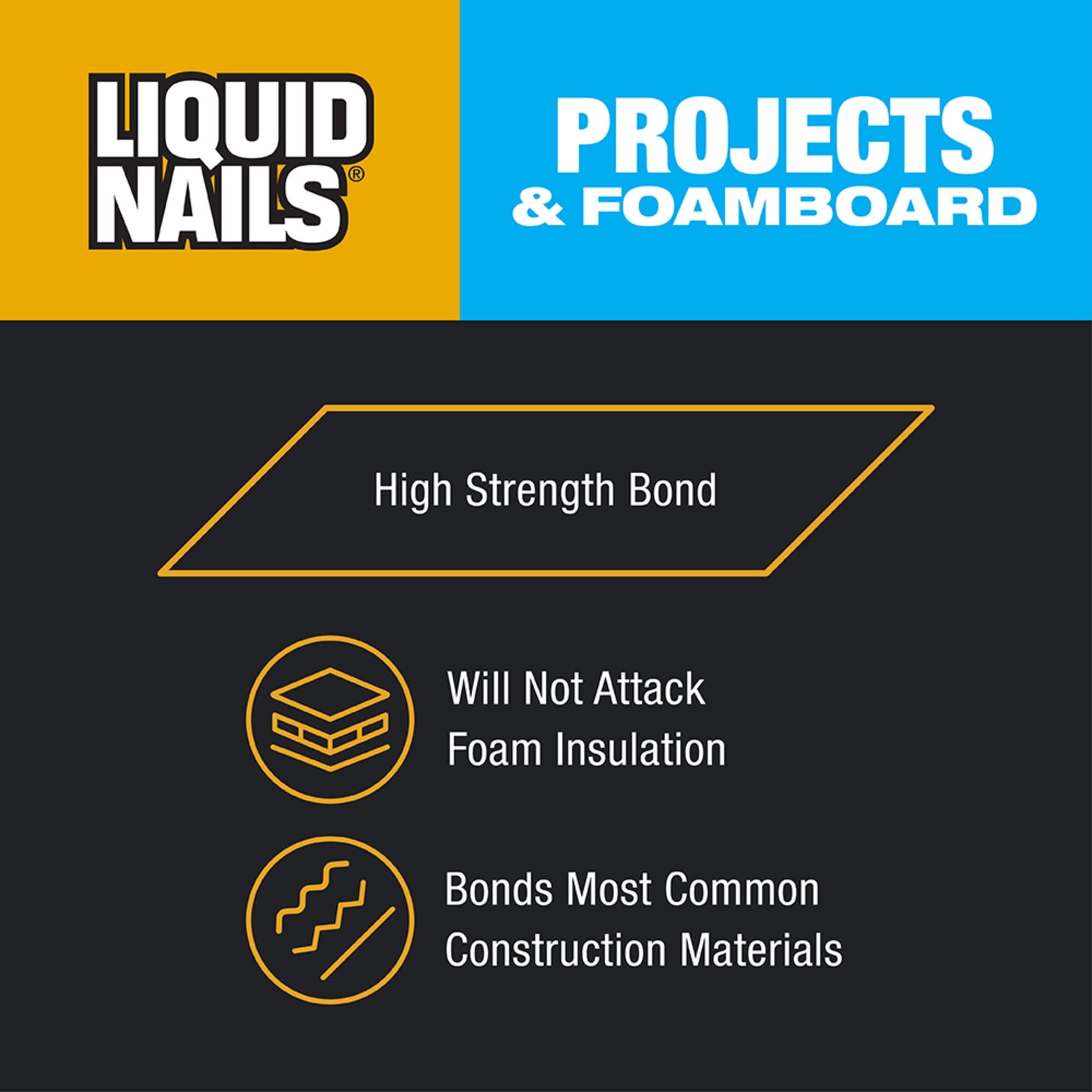 Liquid Nails Latex Projects Interior Adhesive for Foamboard and Building Materials (Off-White, 10 oz) 4gm9j