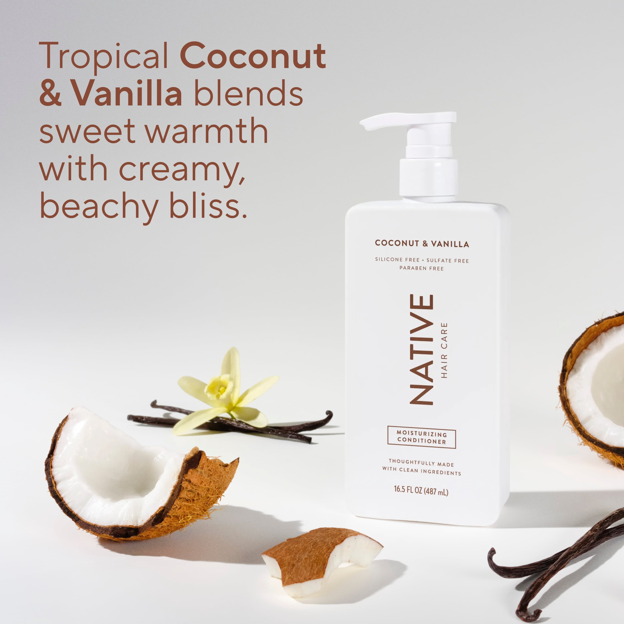 Native Moisturizing Conditioner, Coconut and Vanilla Scent, Hydrating Formula for Shiny Hair (16.5 fl oz) qcmyu