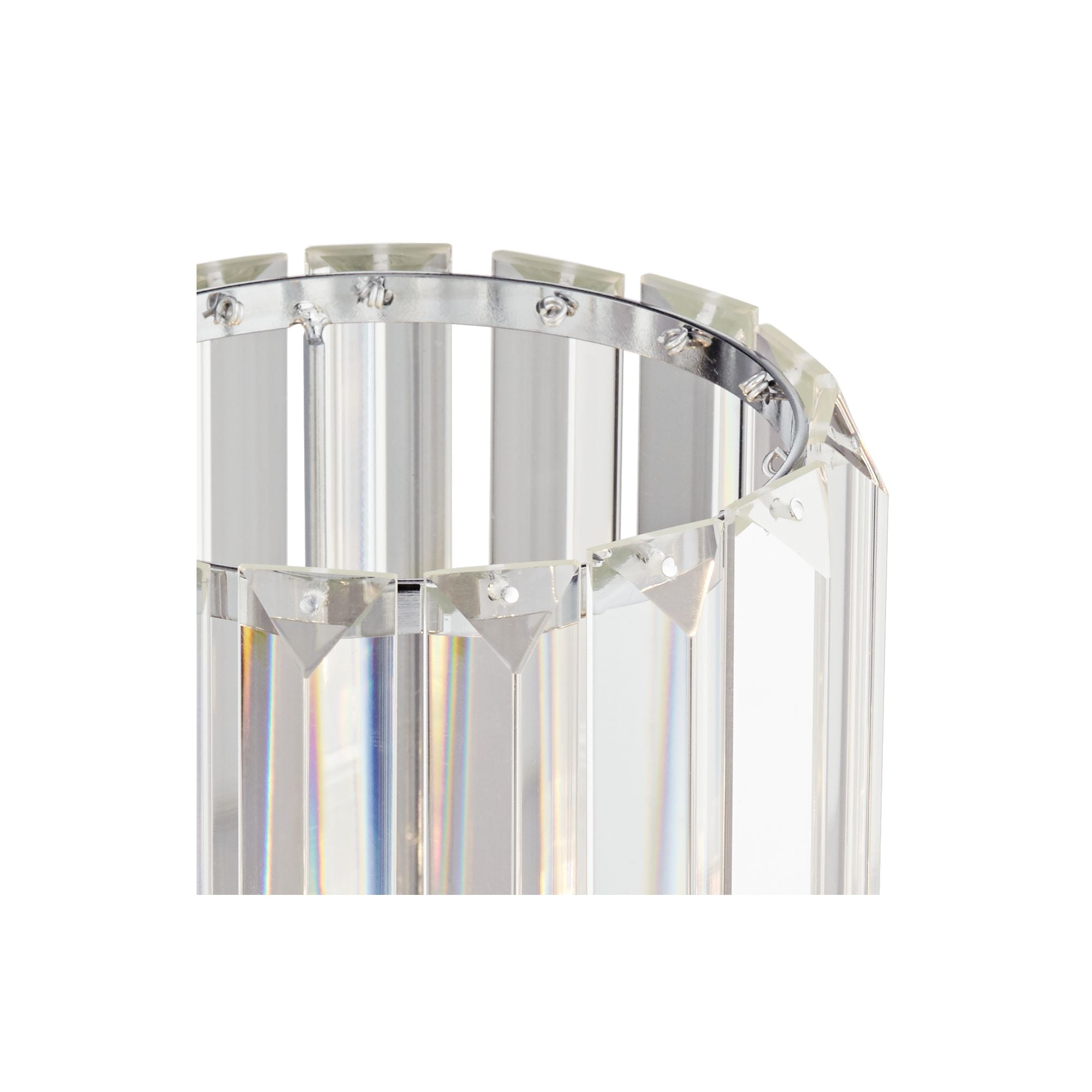 360 Lighting Caledan Modern Accent Table Lamp with Clear Crystal Rods (Clear, 10.5 in High) jnn78