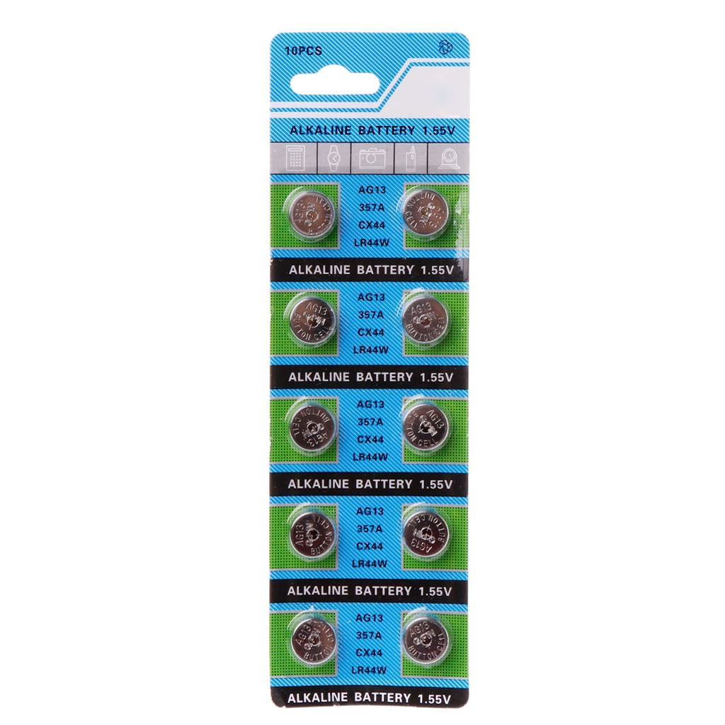 MANNYA LR44 AG13 Button Coin Cell Batteries (10 Pack, 1.5V) 2x92i