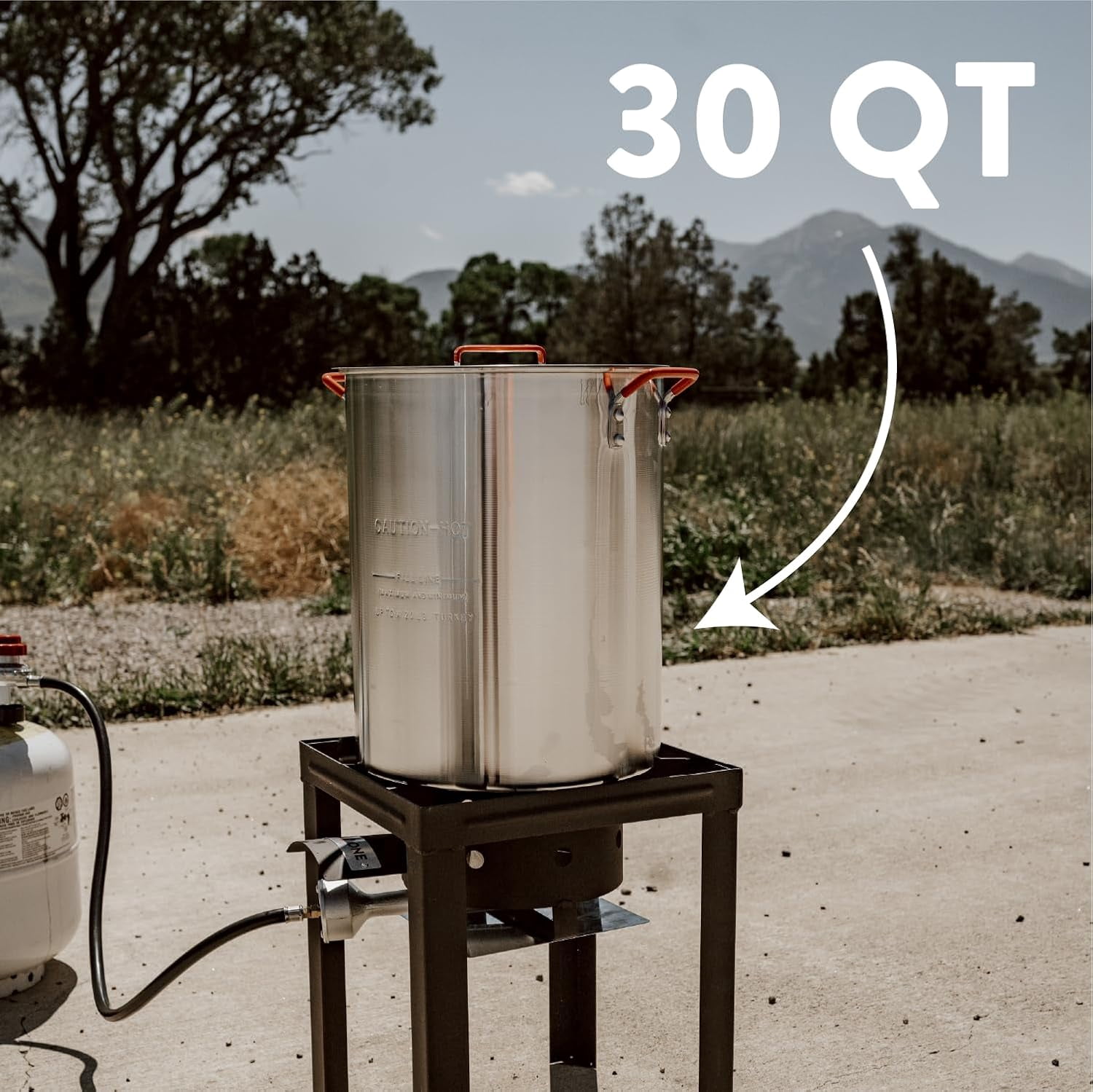 Bayou Classic Outdoor Propane Cooker Set with 30 qt Turkey Fryer and 10 qt Fish Fryer (Silver, 2-Pot Set) sfscp
