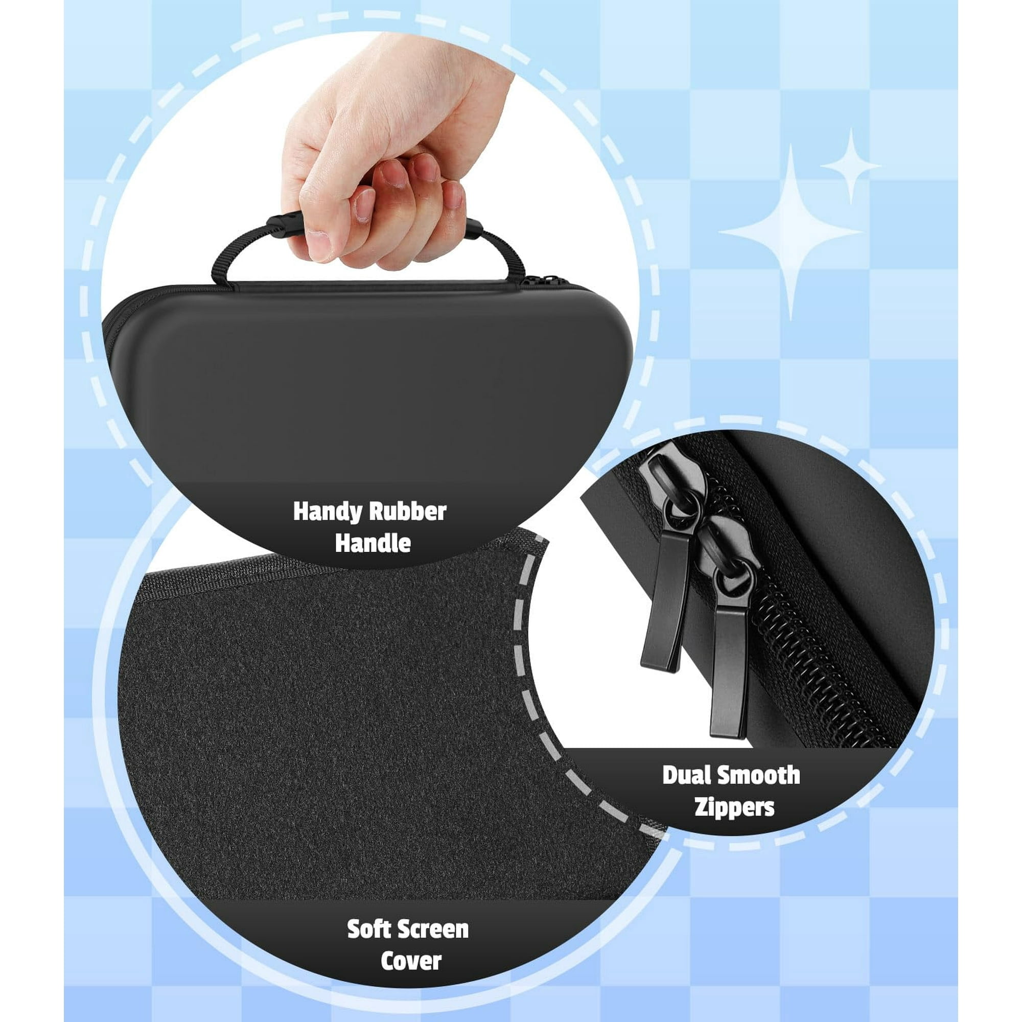 UHM Carrying Case Kit for Switch 2 (2025) with Screen Protector and Game Storage (Black, 1 Pack) mr1bb