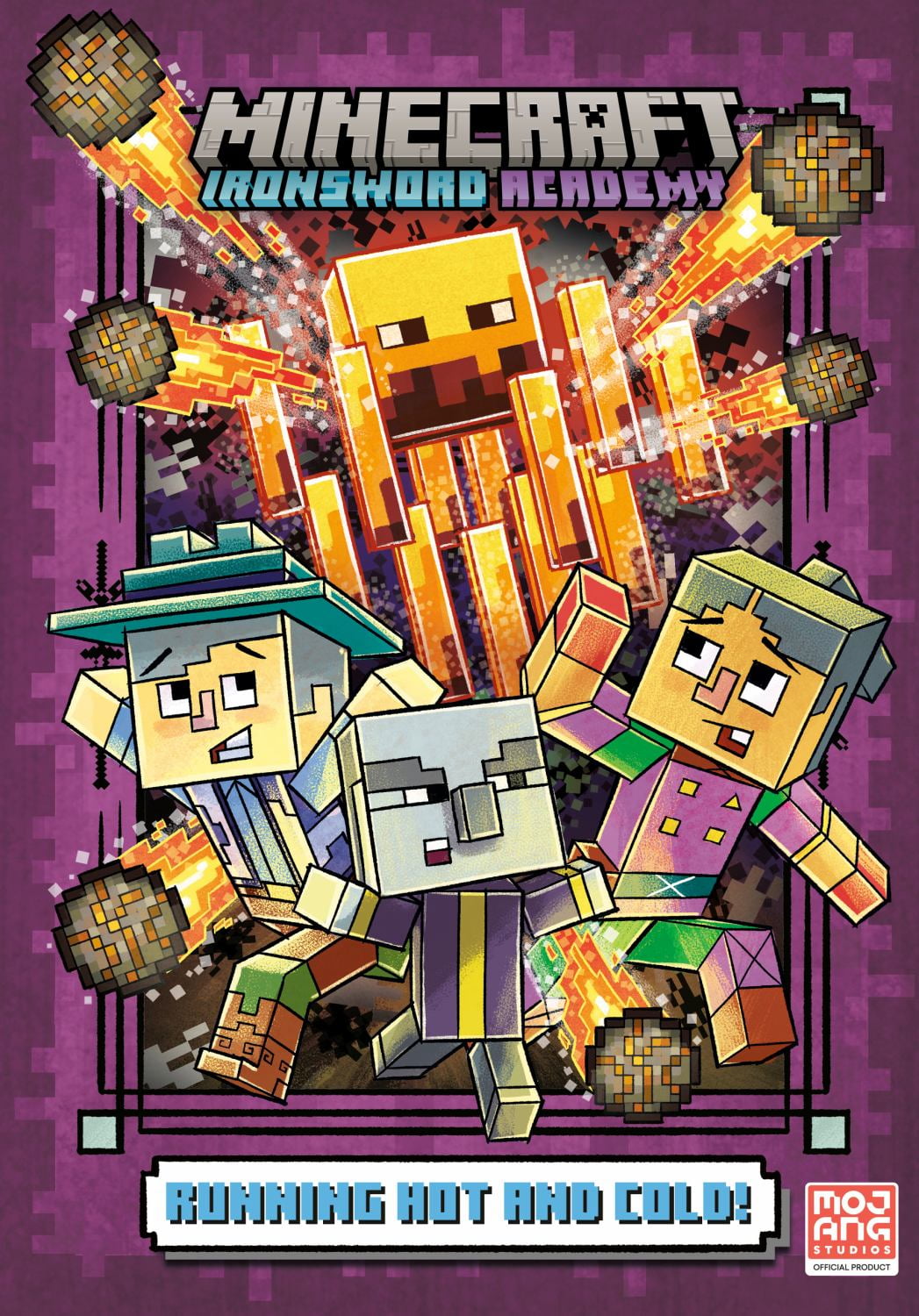 Caleb Zane Huett Running Hot and Cold! Minecraft Ironsword Academy #3 (Hardcover) 8v47n