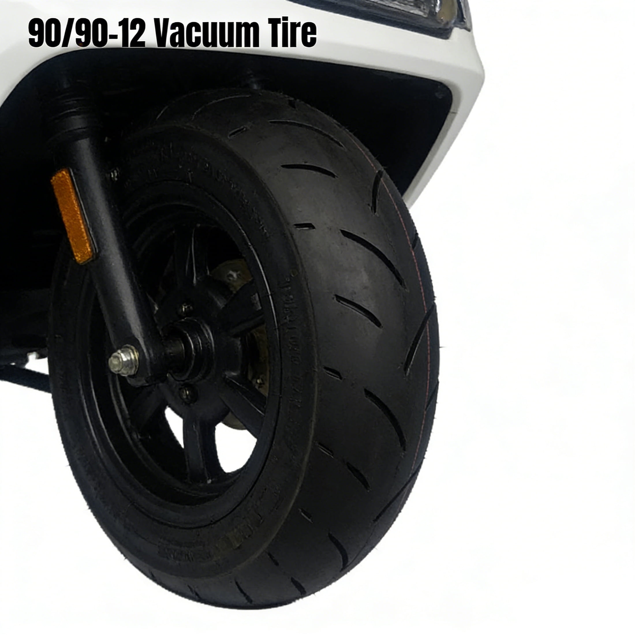 Generic 90/90-12 Street Vacuum Tire, Tubeless Replacement for Scooters and Mopeds (12 in) tzefr