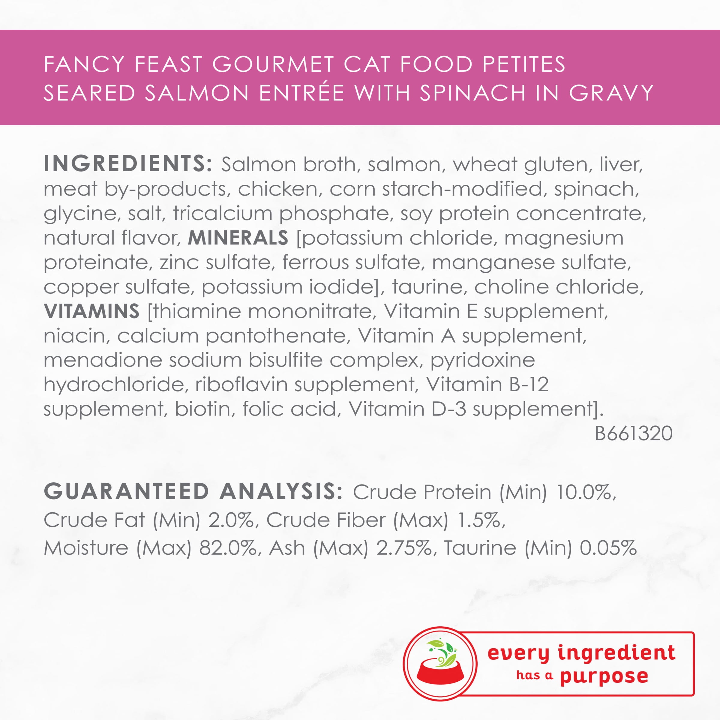 Fancy Feast Petites Seared Salmon Entree with Spinach Wet Cat Food (12 Pack, 2.8 oz) anumx