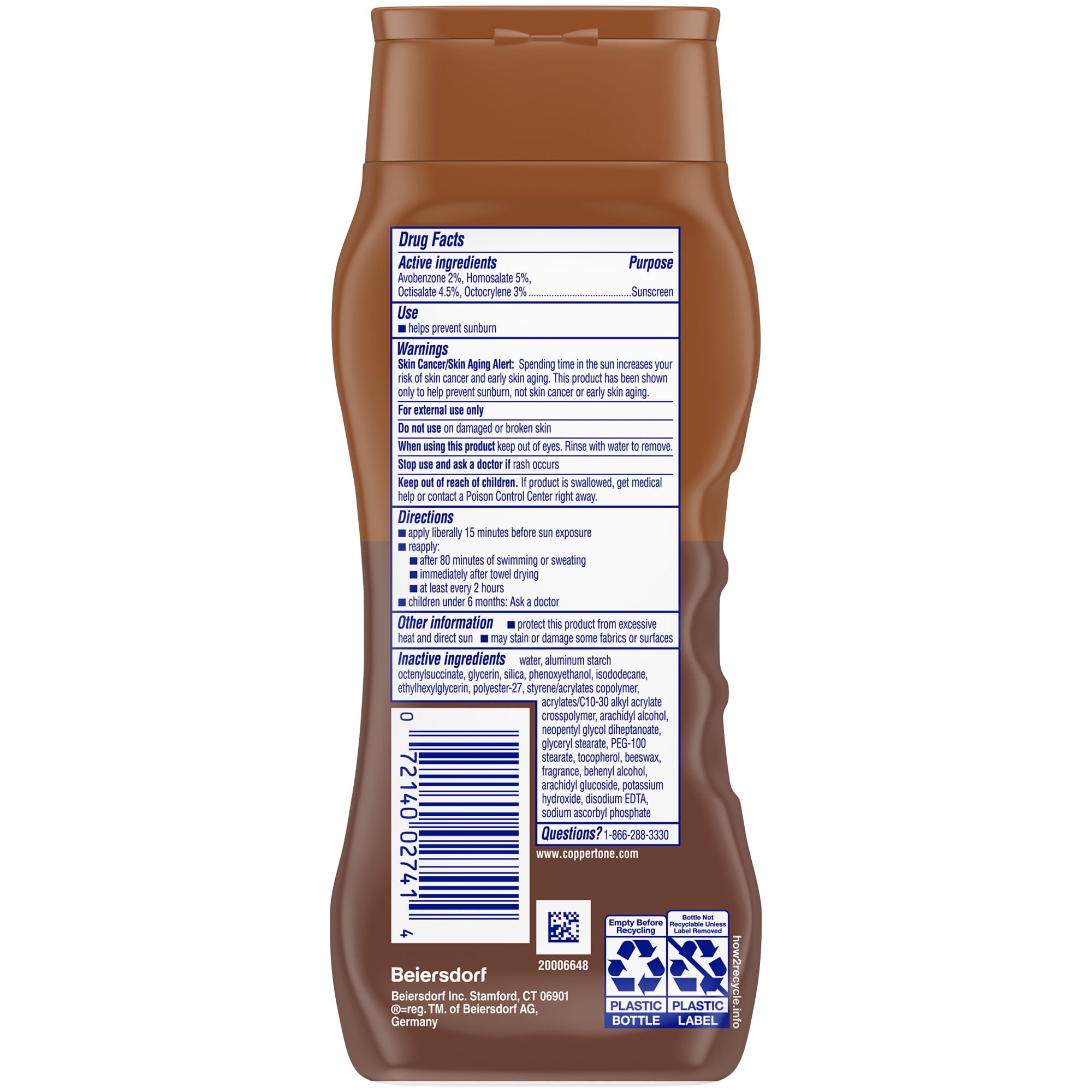 Coppertone Tanning Sunscreen Lotion, Broad Spectrum SPF 8, Lightweight Moisturizing Formula (3 Pack, 8 fl oz) bieaj