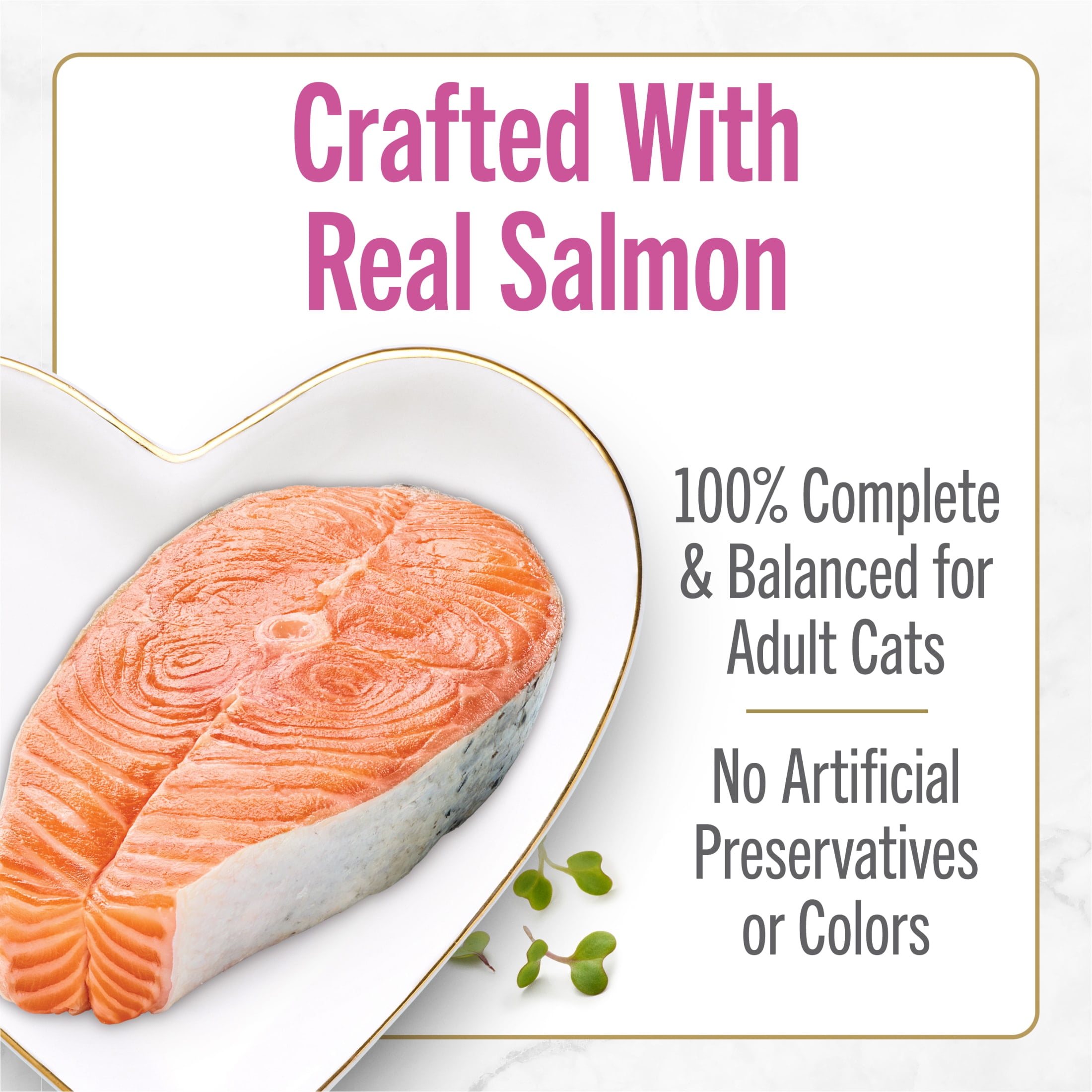 Fancy Feast Petites Seared Salmon Entree with Spinach Wet Cat Food (12 Pack, 2.8 oz) anumx
