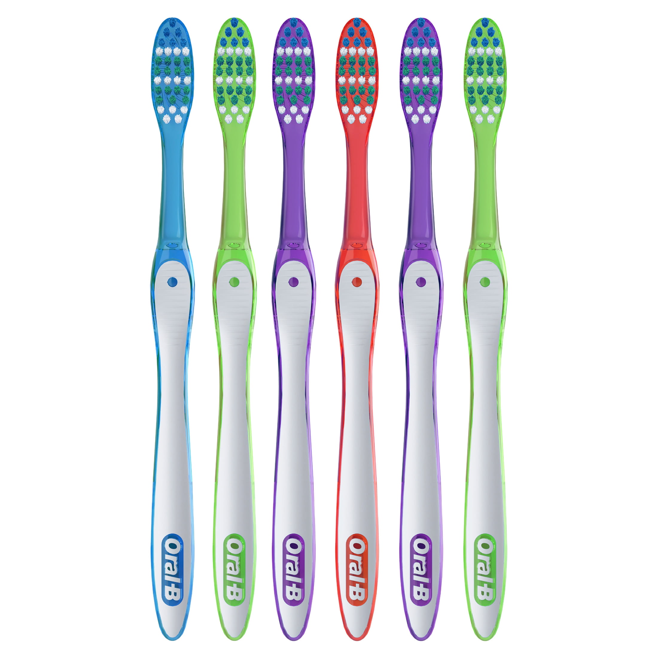 Oral-B Essential Clean Manual Toothbrush, Soft Bristles, Daily Oral Care (6 Count) lwt41