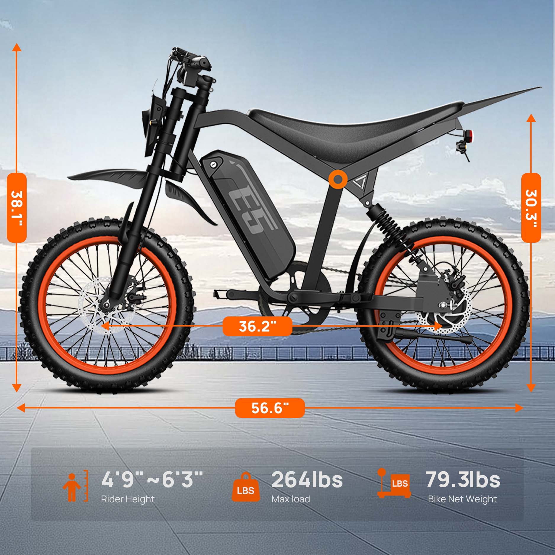 TieTie Electric Mountain Bike, Fat Tire E-Bike with 1500W Motor and 48V 20Ah Battery (Black, 7-Speed) y9rpz