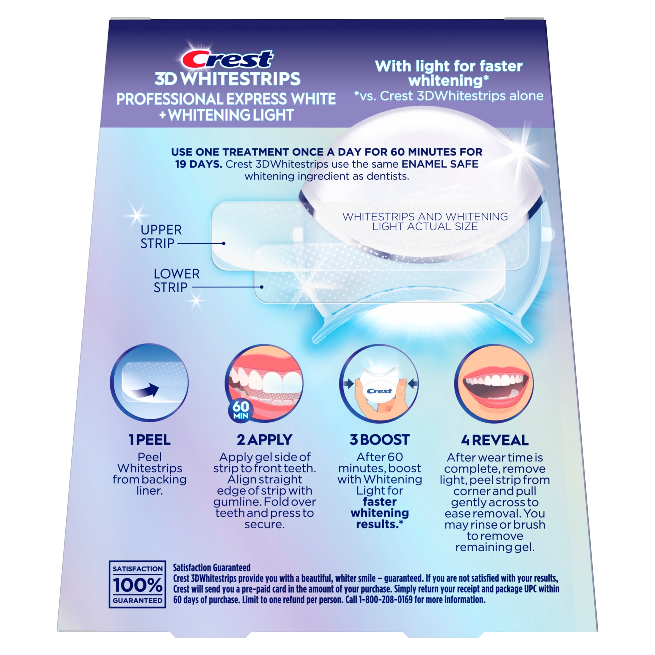 Crest 3DWhitestrips Professional Express Teeth Whitening Kit with Light (19 Treatments) dgjtb