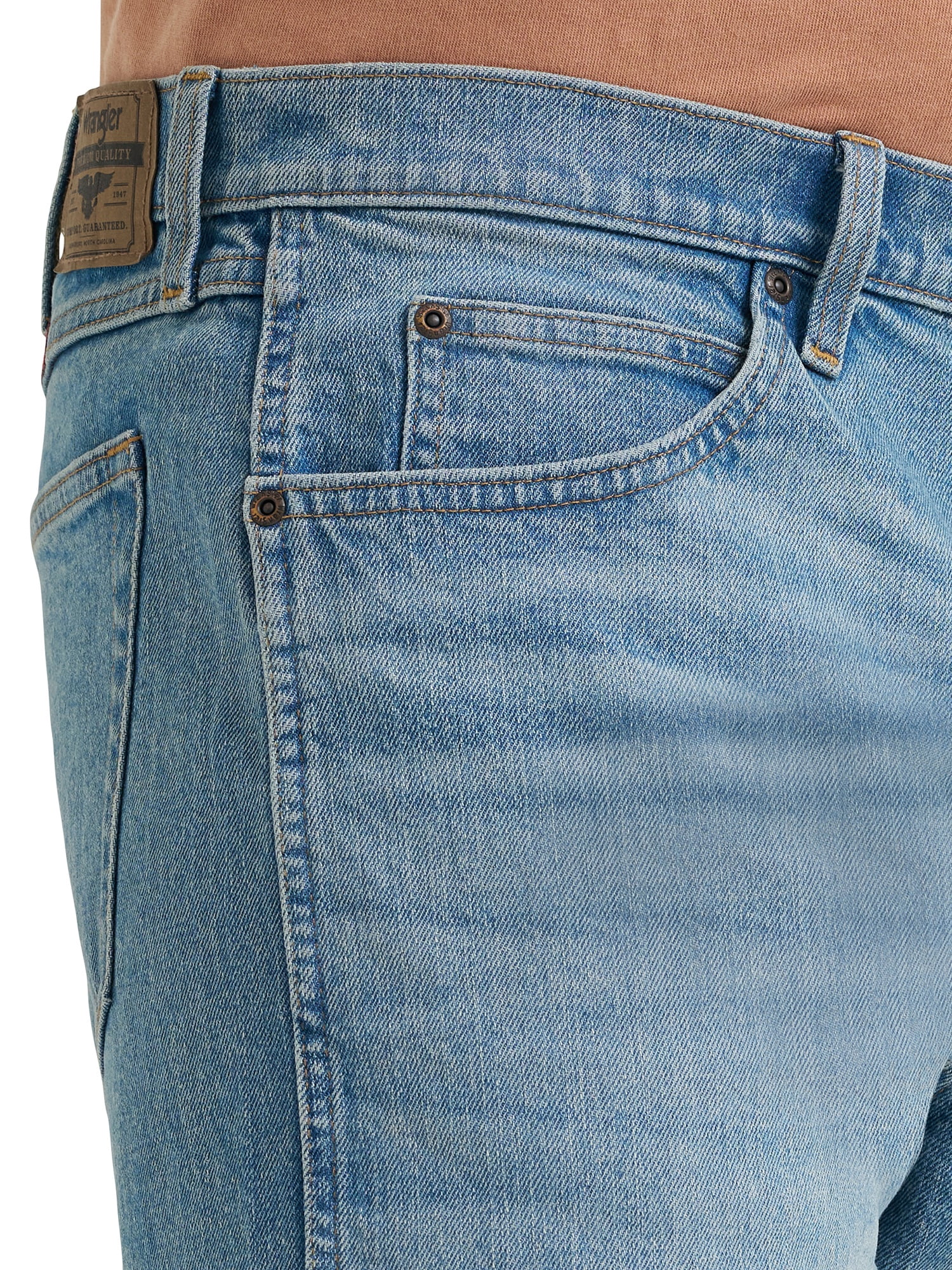 Wrangler Men's Relaxed Fit Five Pocket Denim Shorts (Blue, 30-50) gsy2z