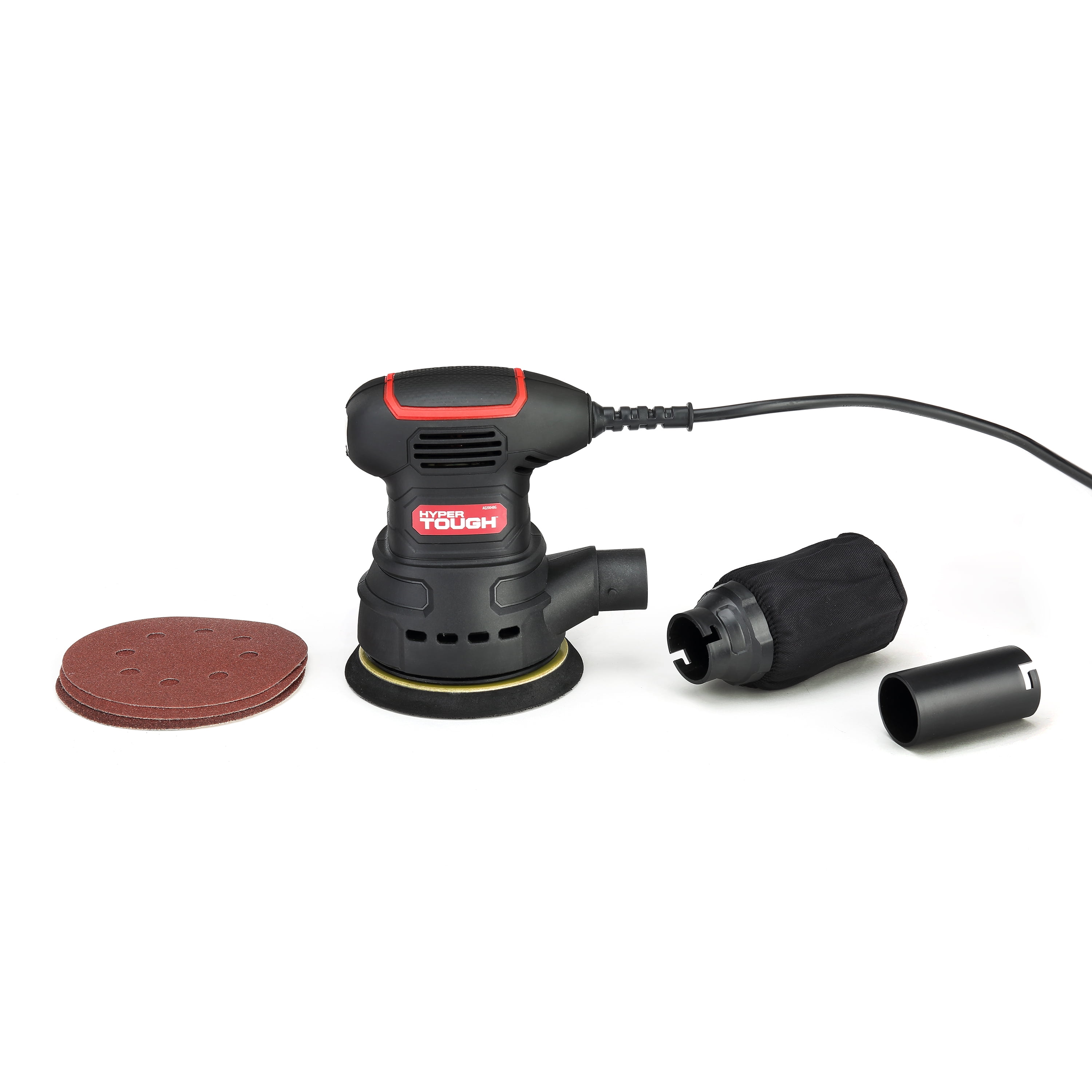Hyper Tough 2.5 Amp Corded 5 inch Orbital Sander with Dust Collection System and Sanding Sheets (5 in) hva7x